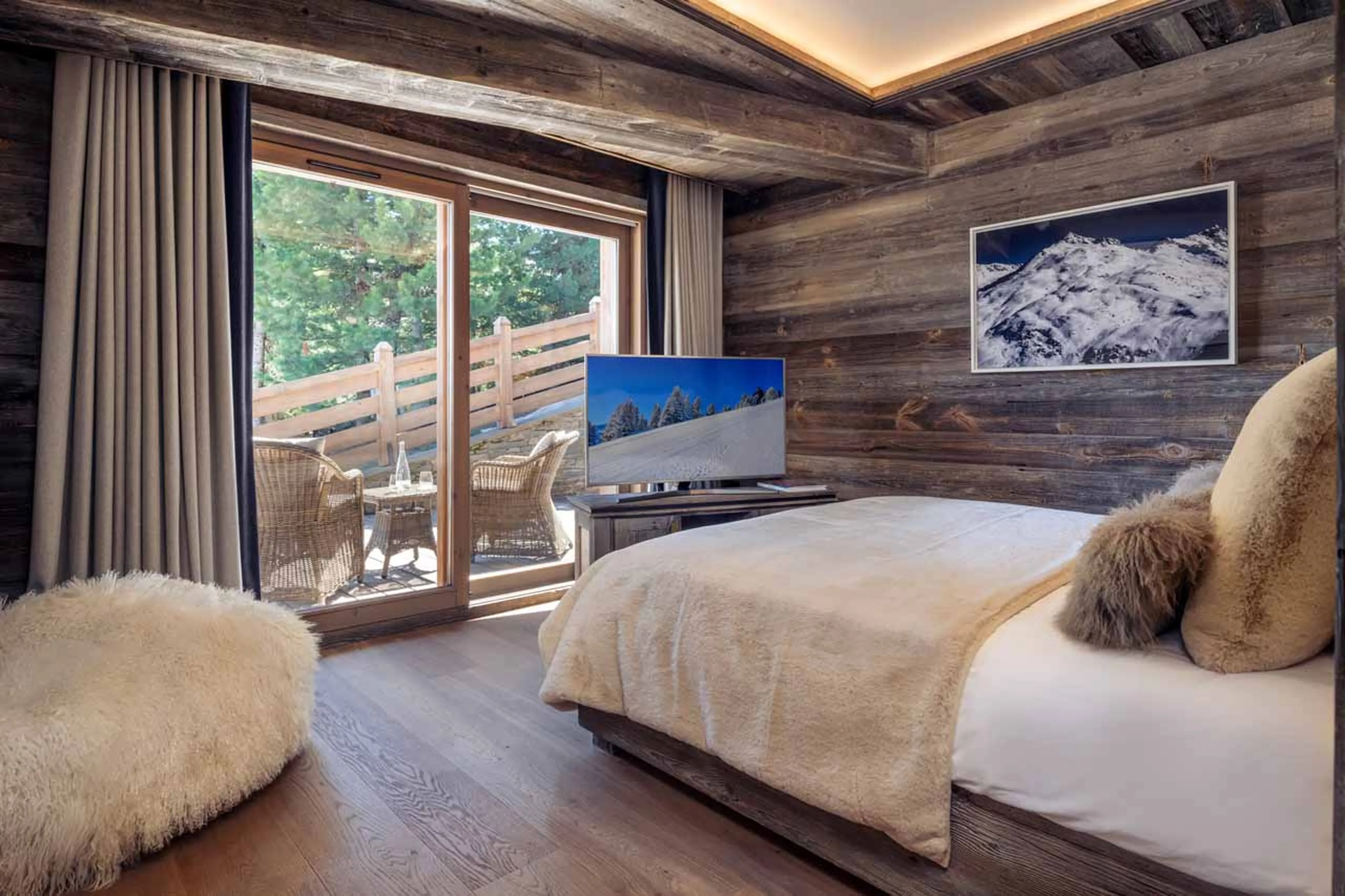 Bedroom four at Chalet Razzie in Courchevel 1850
