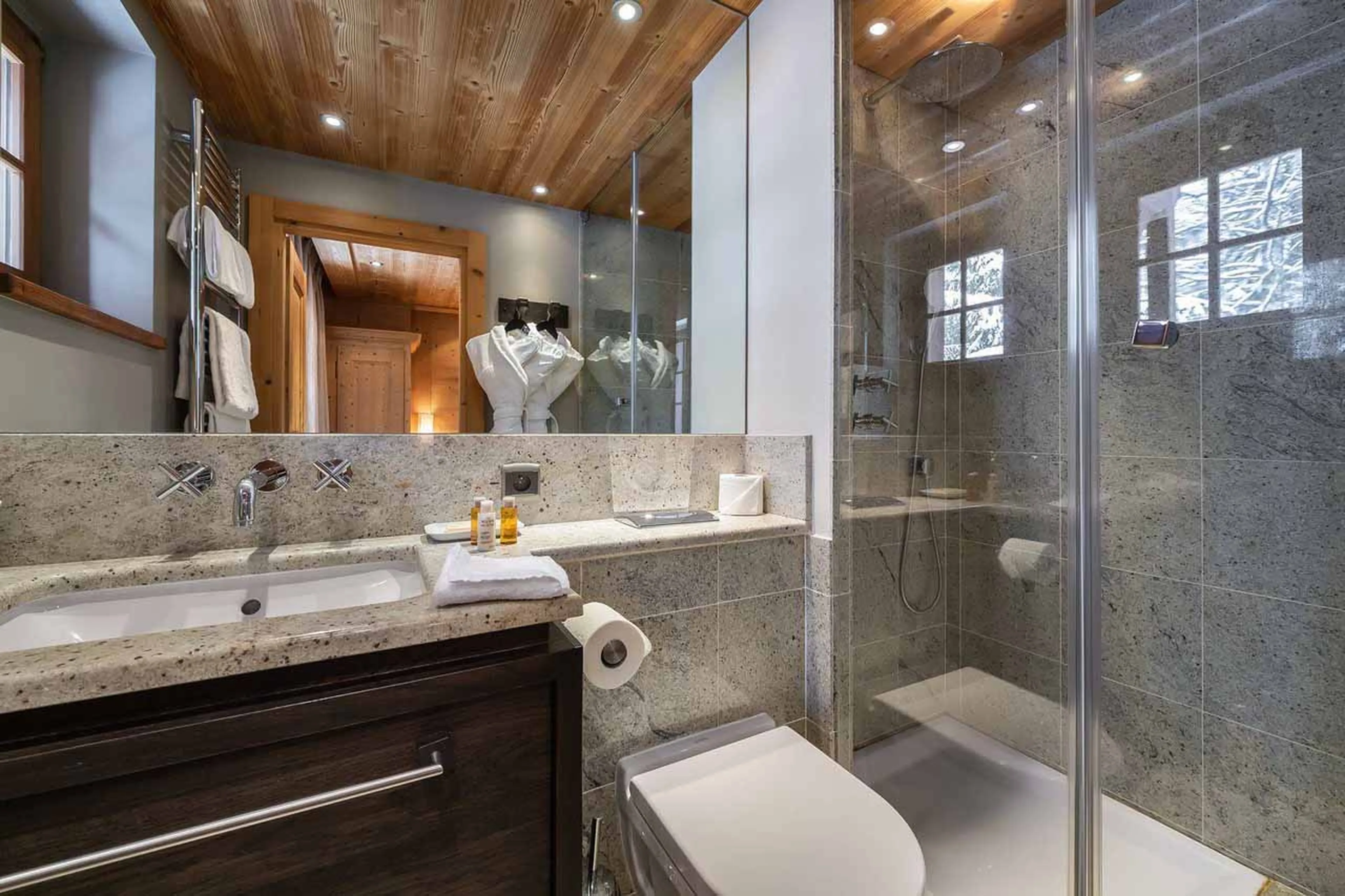 Bathroom one at Chalet Reine des Pres in Megeve