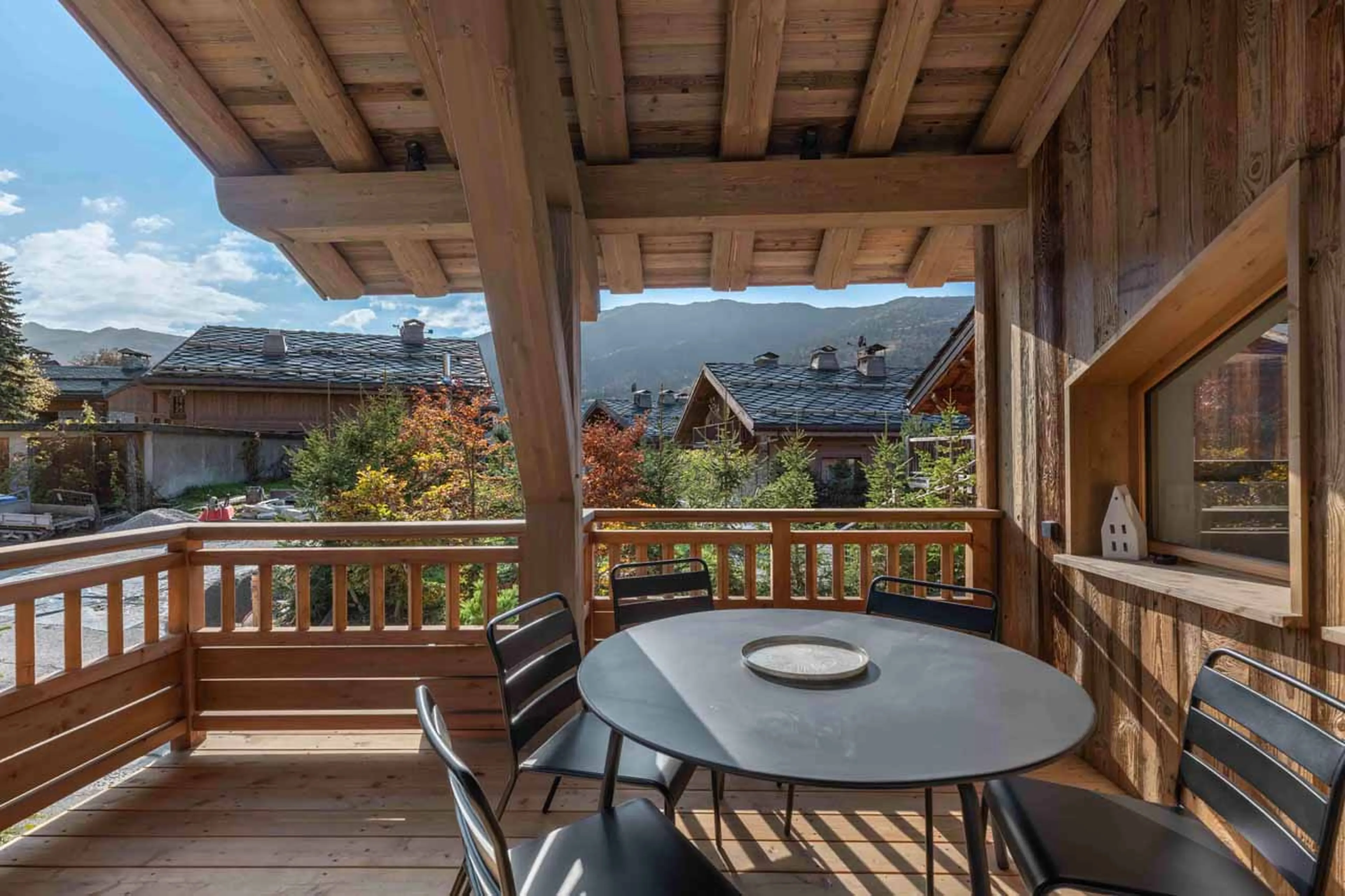 Balcony at Chalet Reve de Marmotte in Meribel