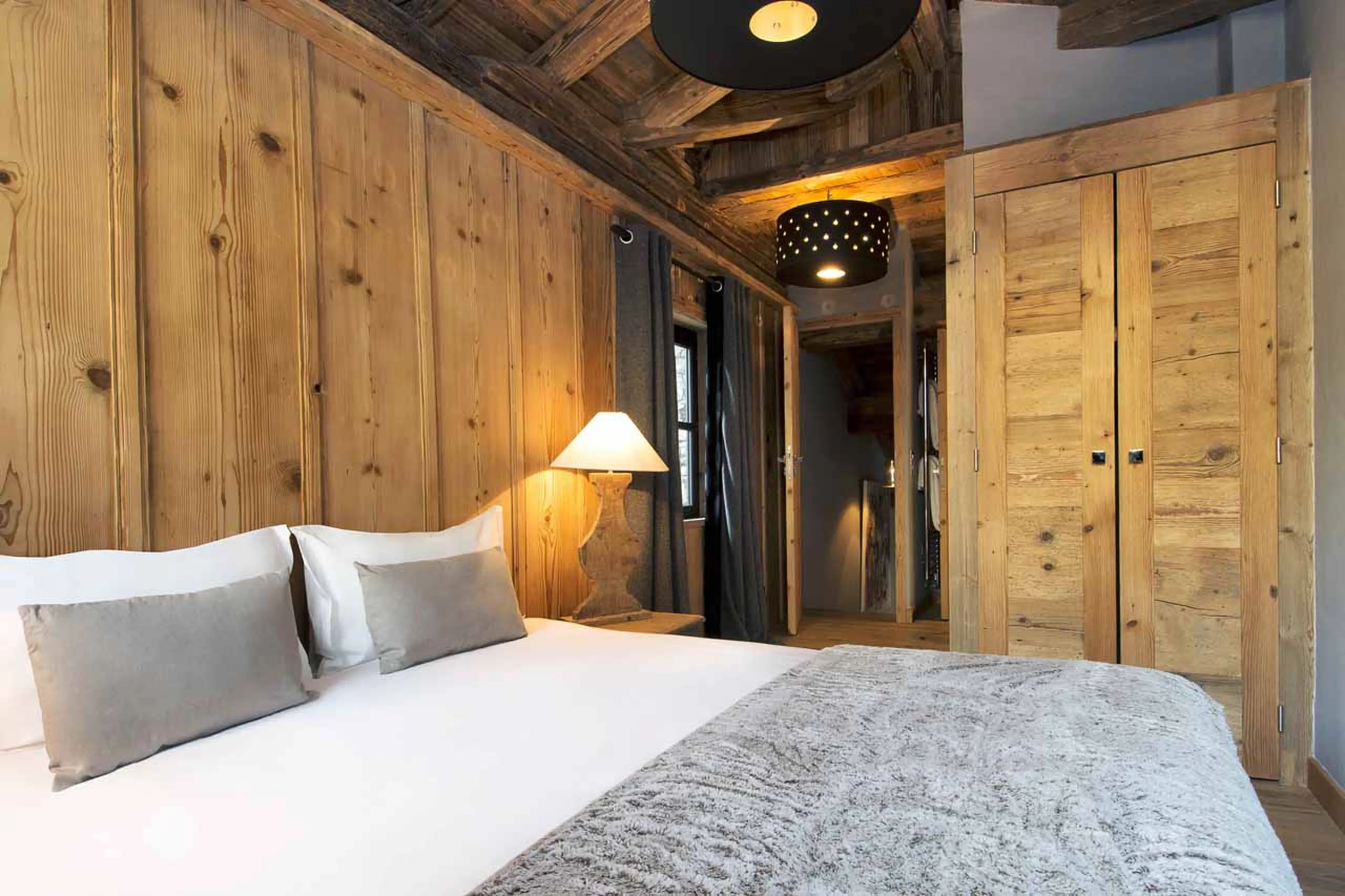 Bedroom five at Chalet Rive Gauche in Val d'Isere