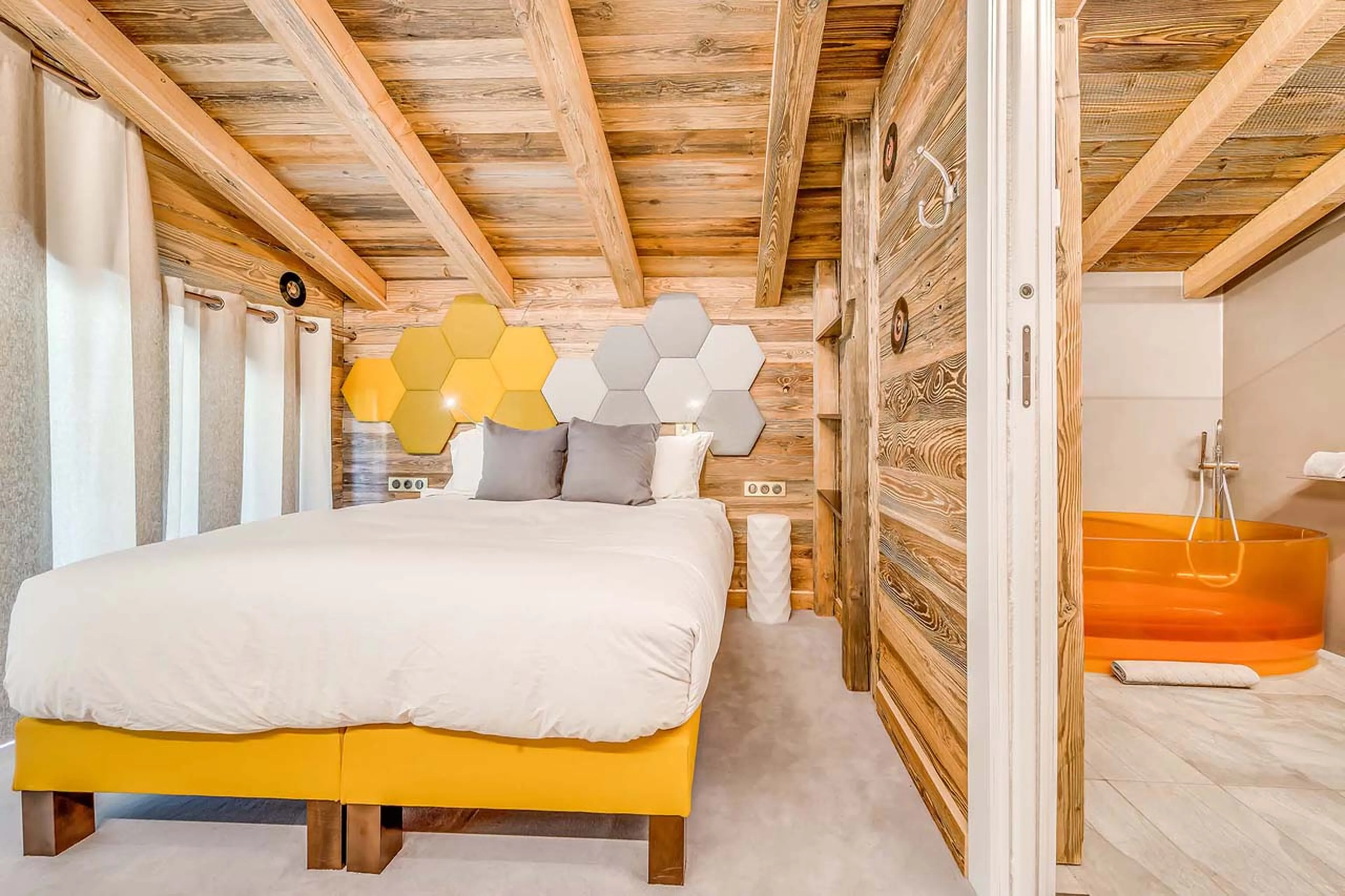 Bedroom one at Chalet Rock n' Love in Tignes