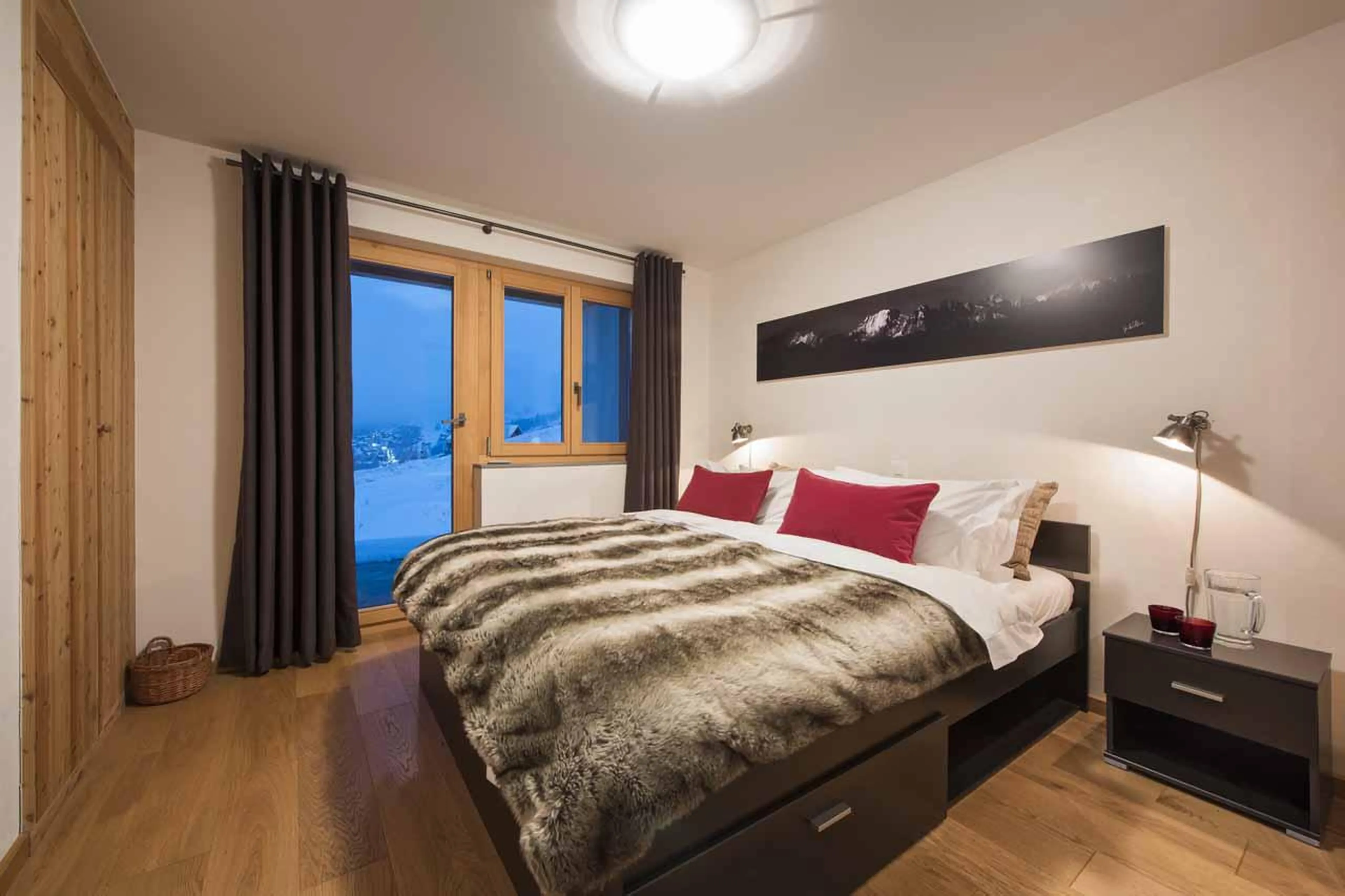 Bedroom four at Chalet Rock in Verbier