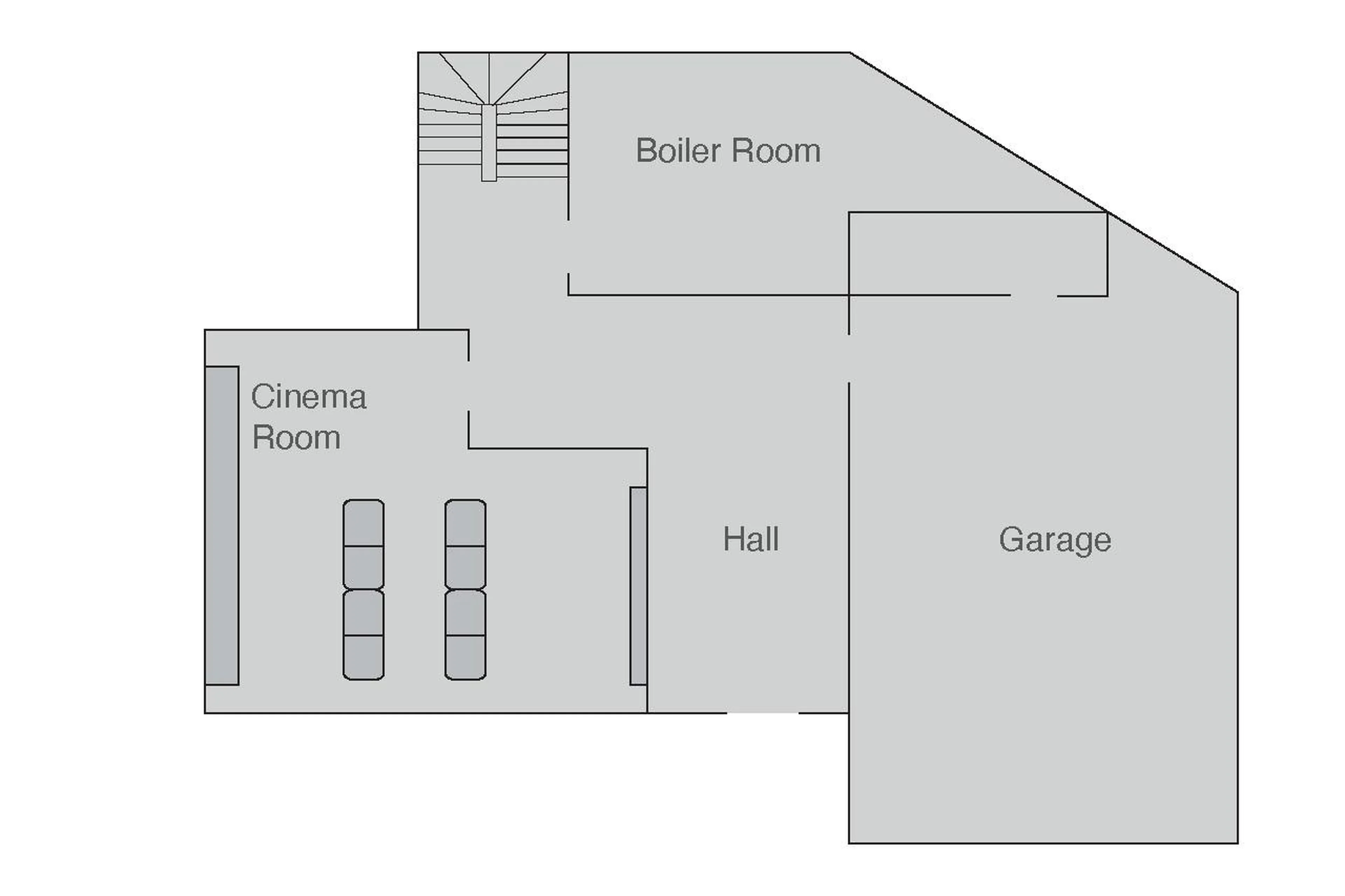 Level -1 floor plan of Chalet Rock in Verbier