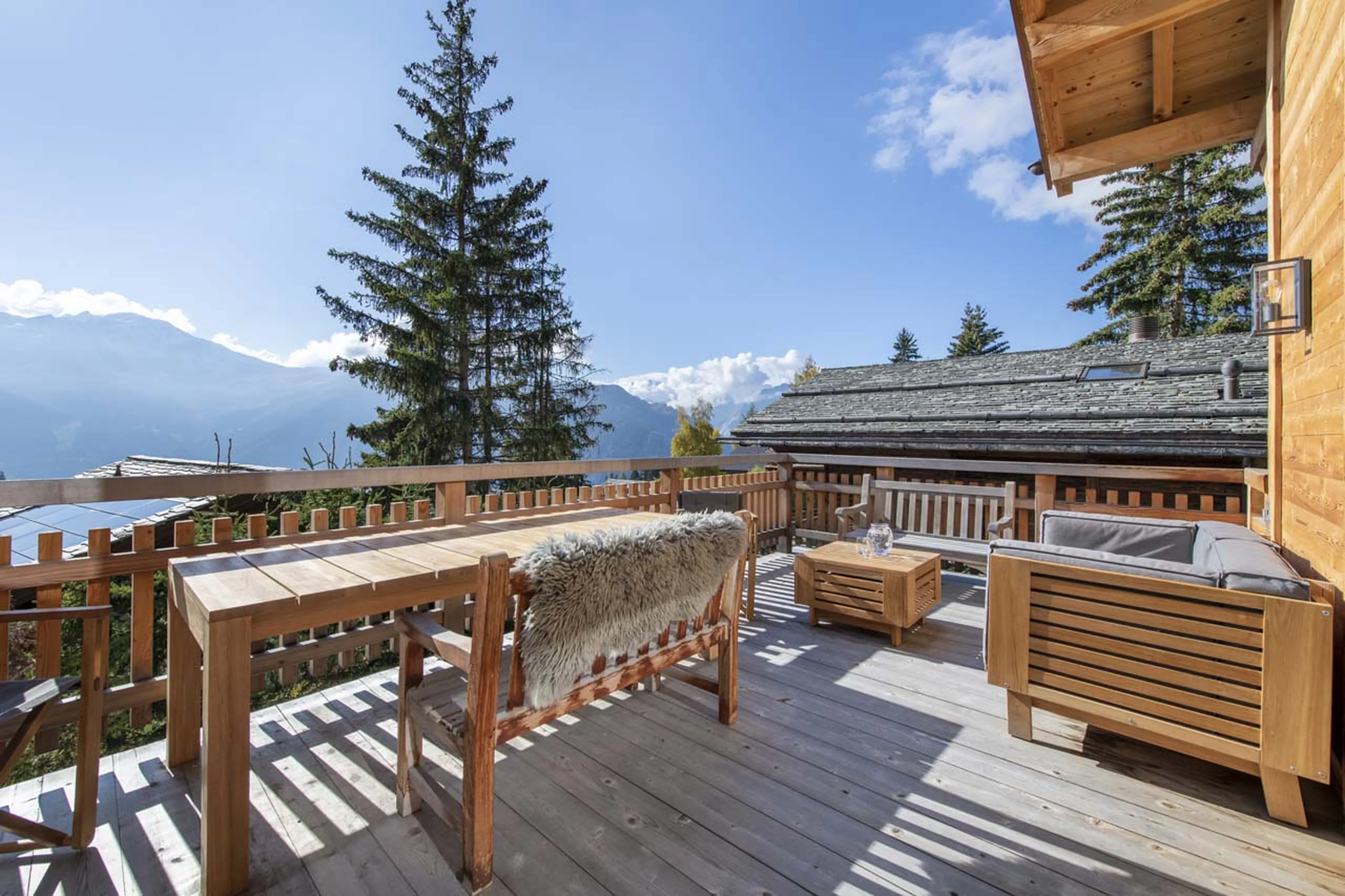 Balcony at Chalet Roselle in Verbier