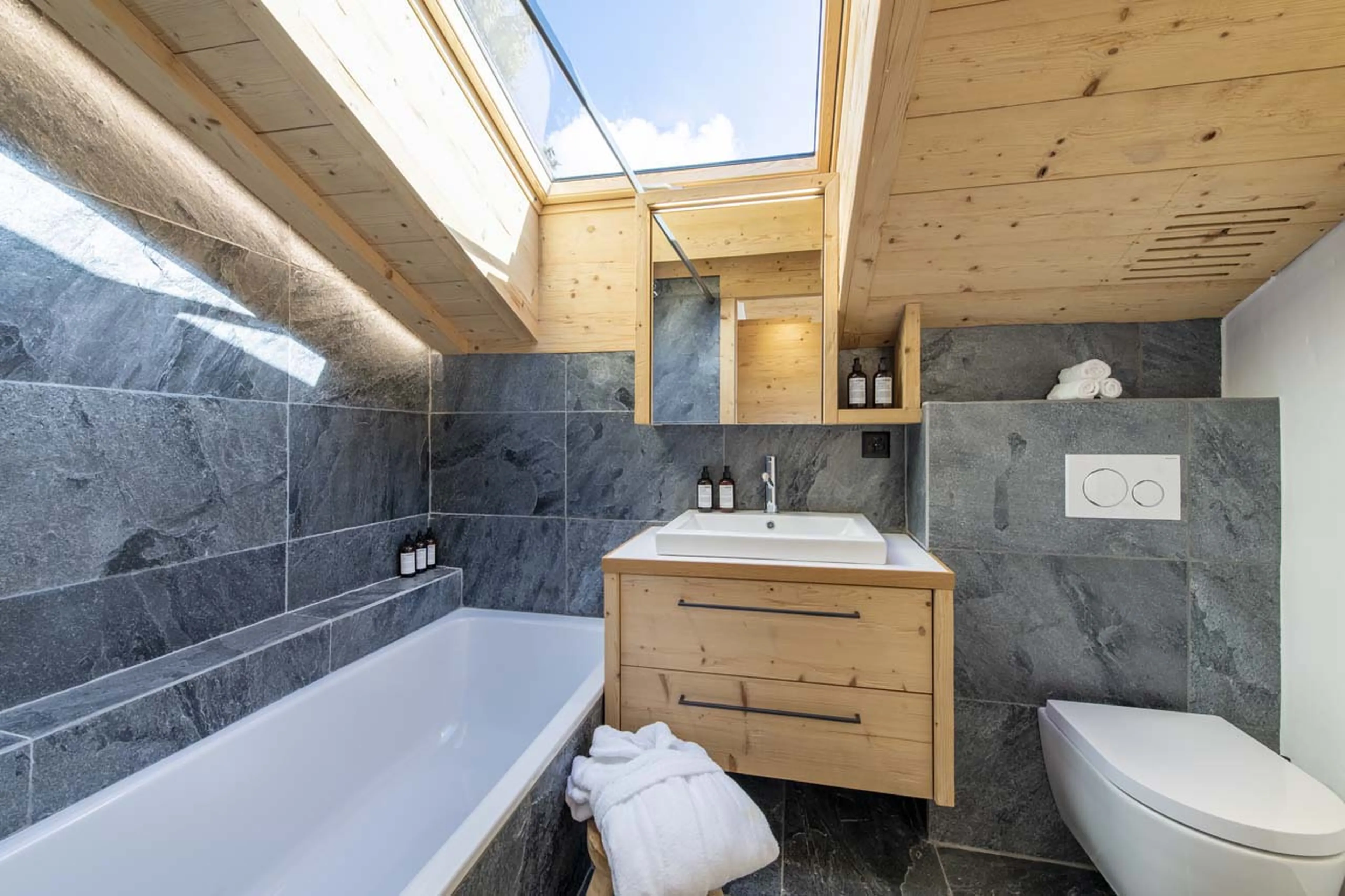 Bathroom at Chalet Roselle in Verbier
