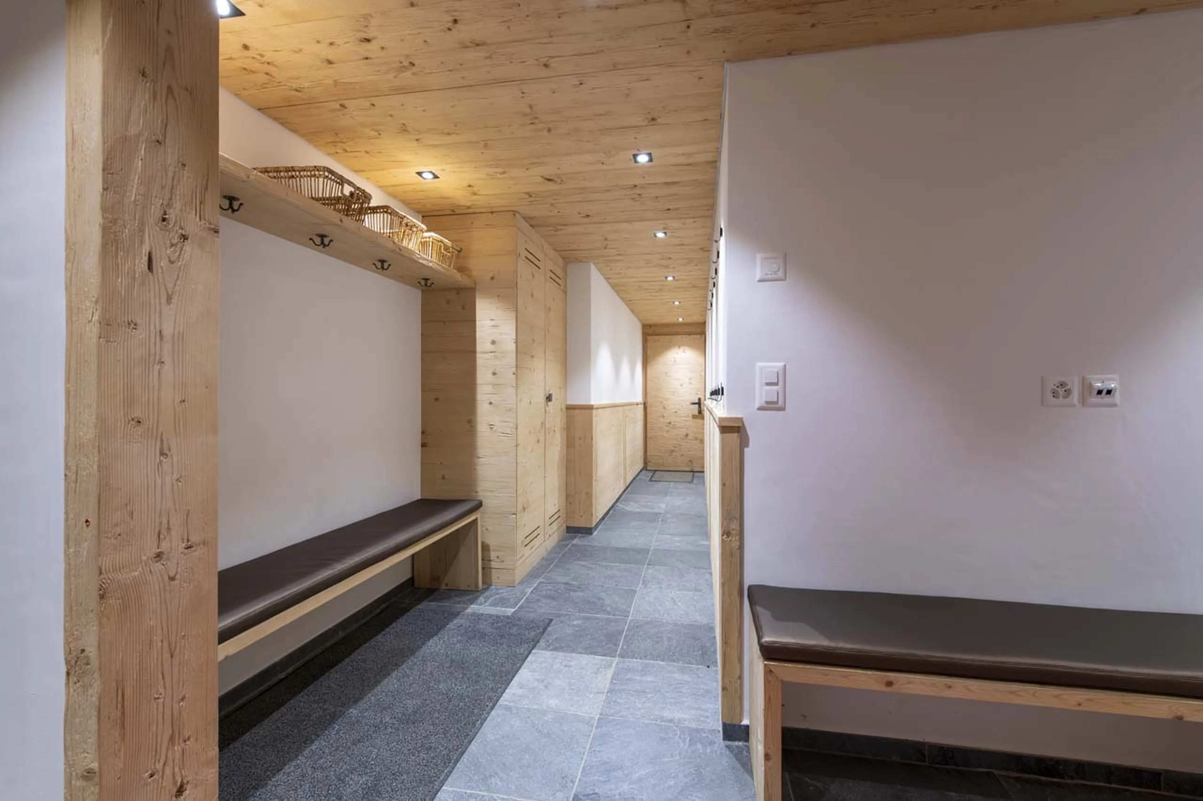 Ski room at Chalet Roselle in Verbier