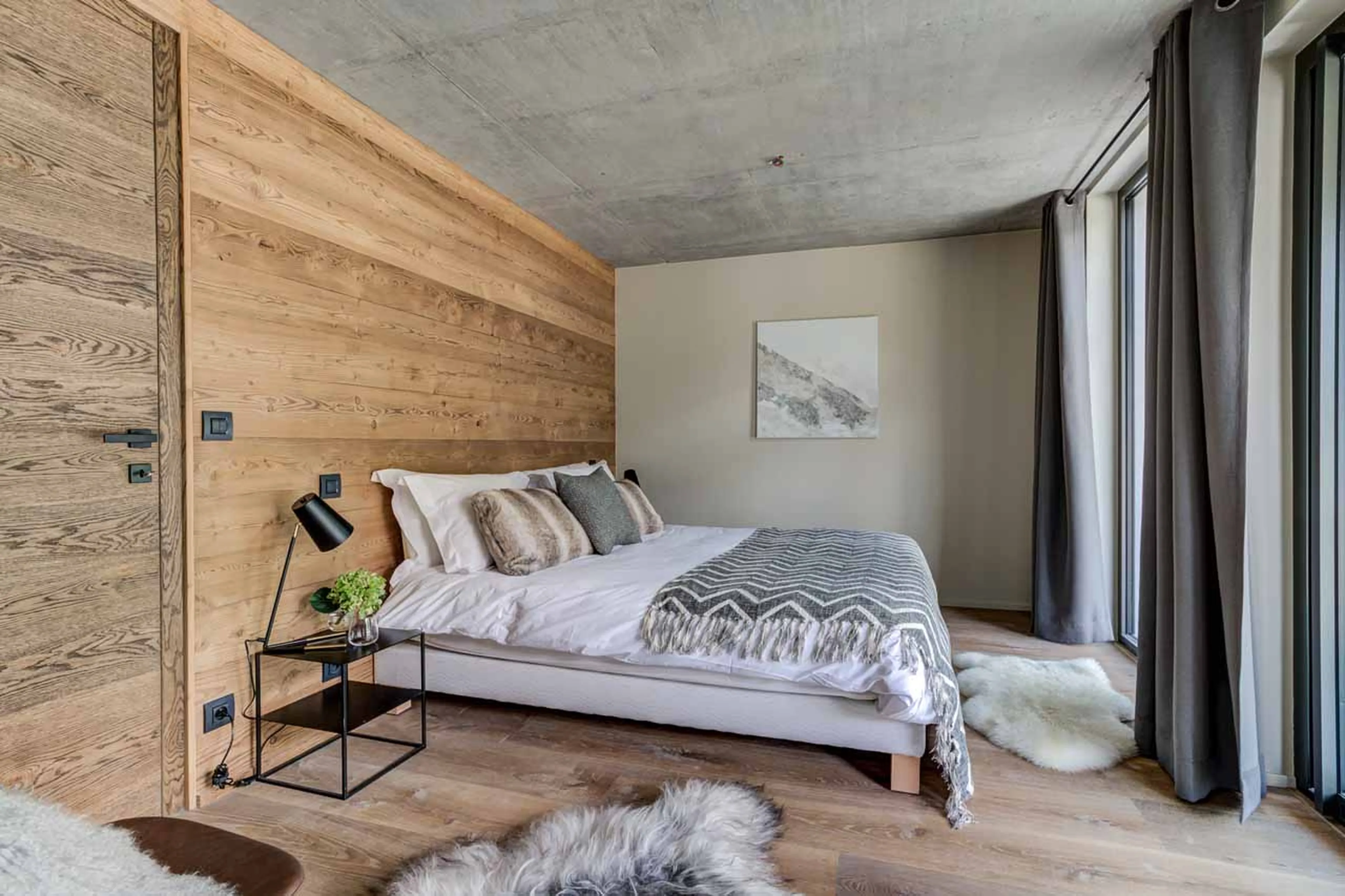 Bedroom three at Open plan living area at Chalet Rytola