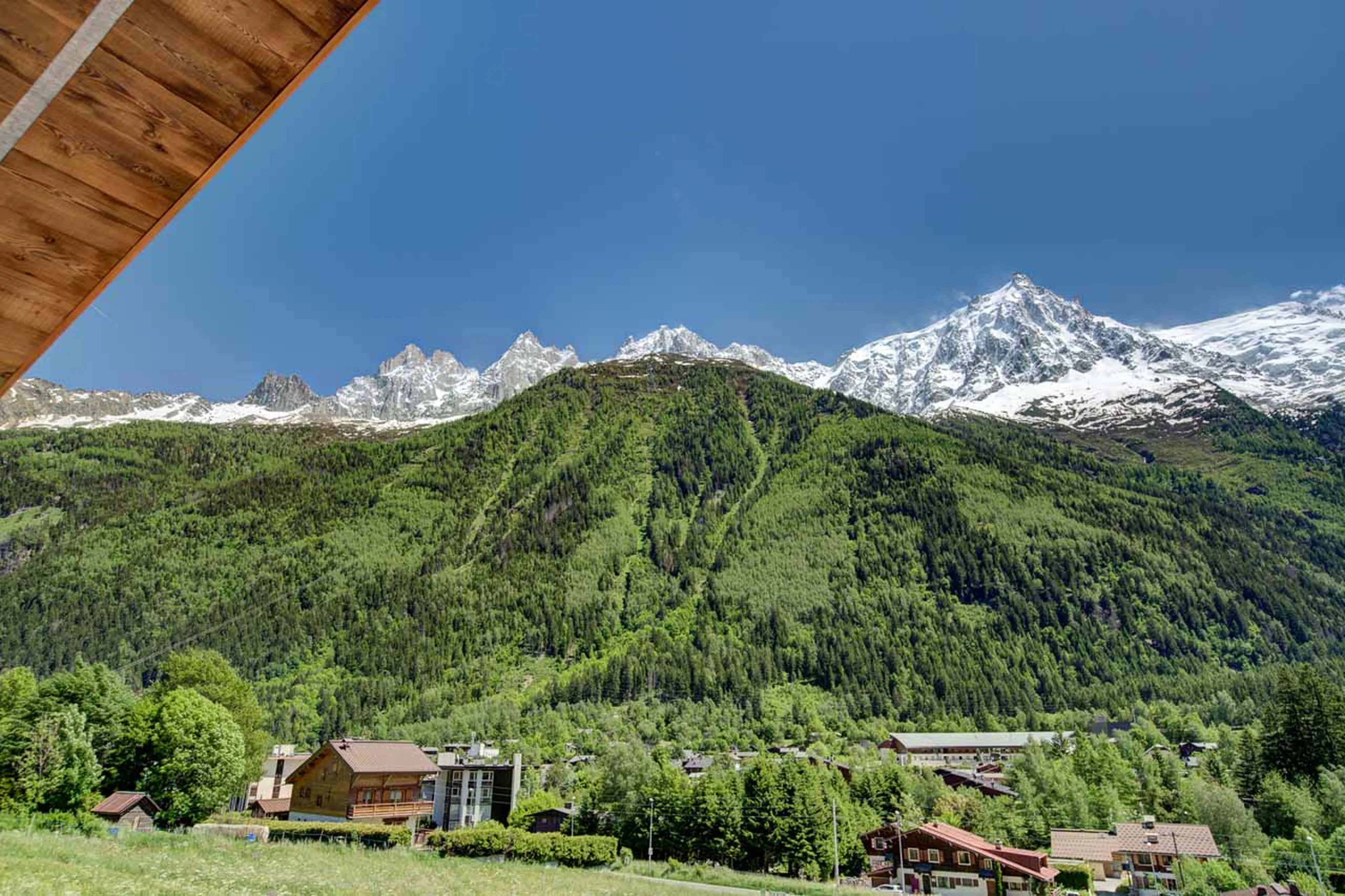 Views from Chalet Rytola in Chamonix in summer