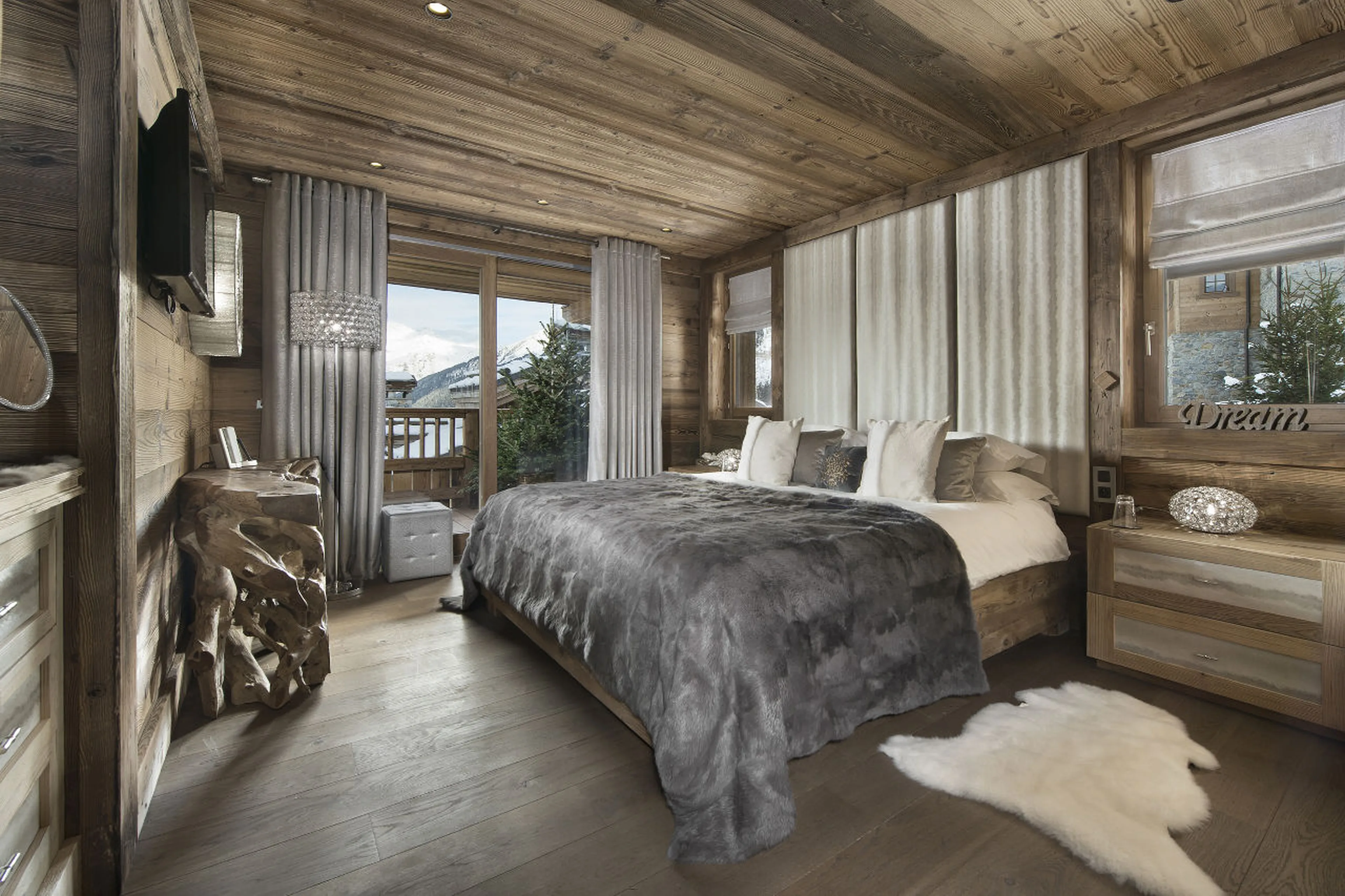 Bedroom one at Chalet S in Courchevel 1550