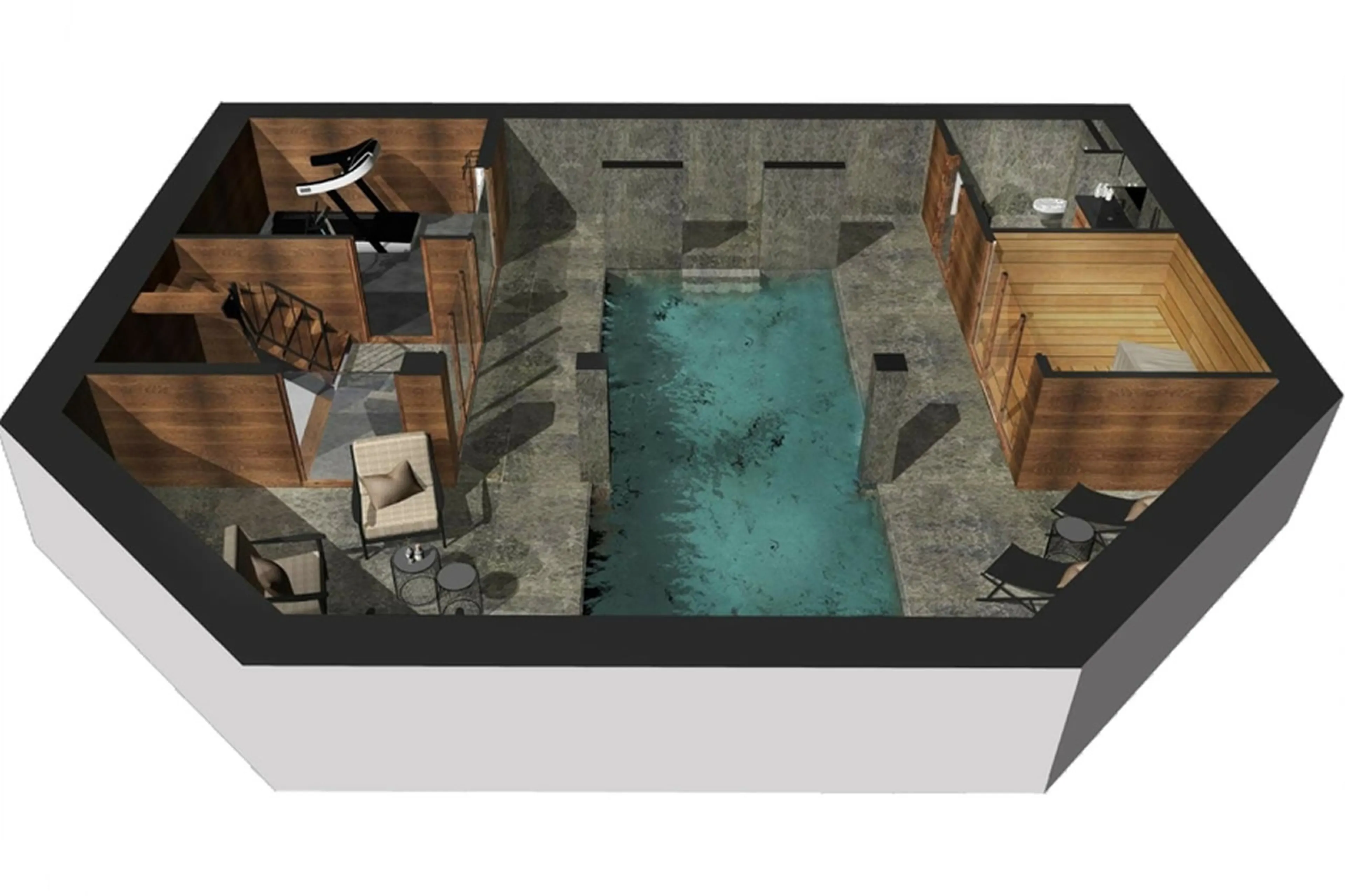 Level -3 floor plan of Chalet San Pietro in Courchevel 1550
