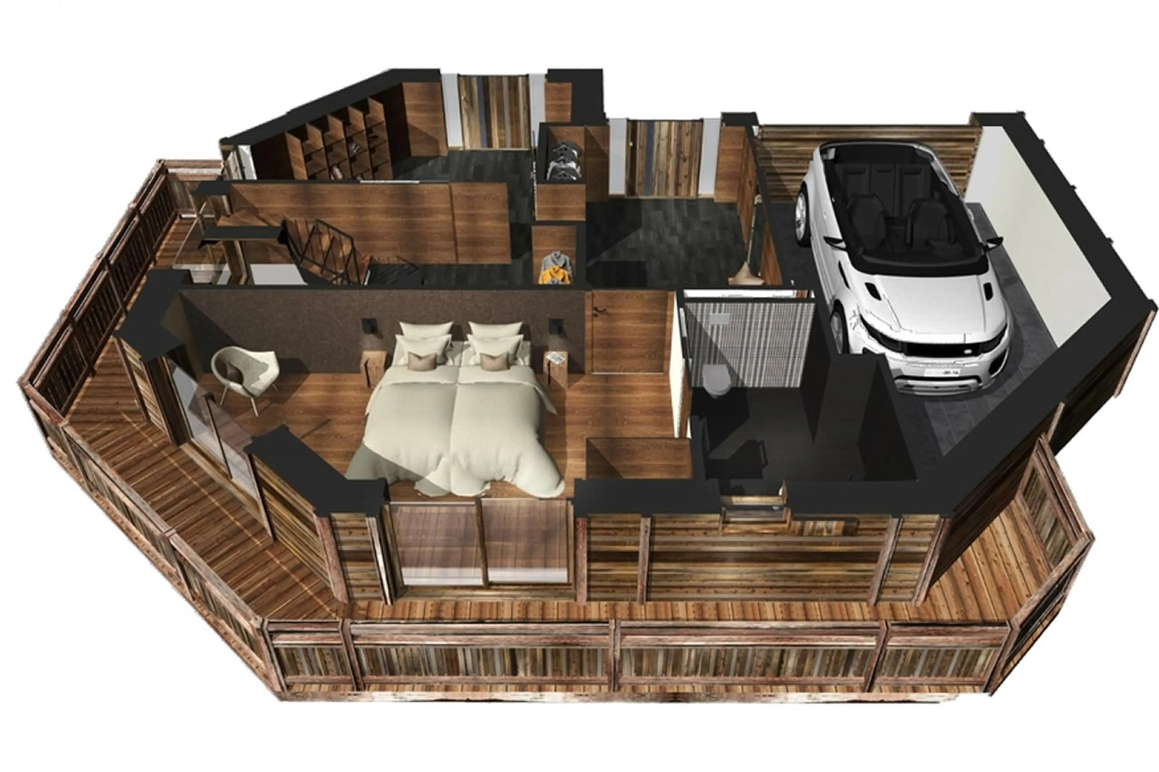 Level 0 floor plan of Chalet San Pietro in Courchevel 1550