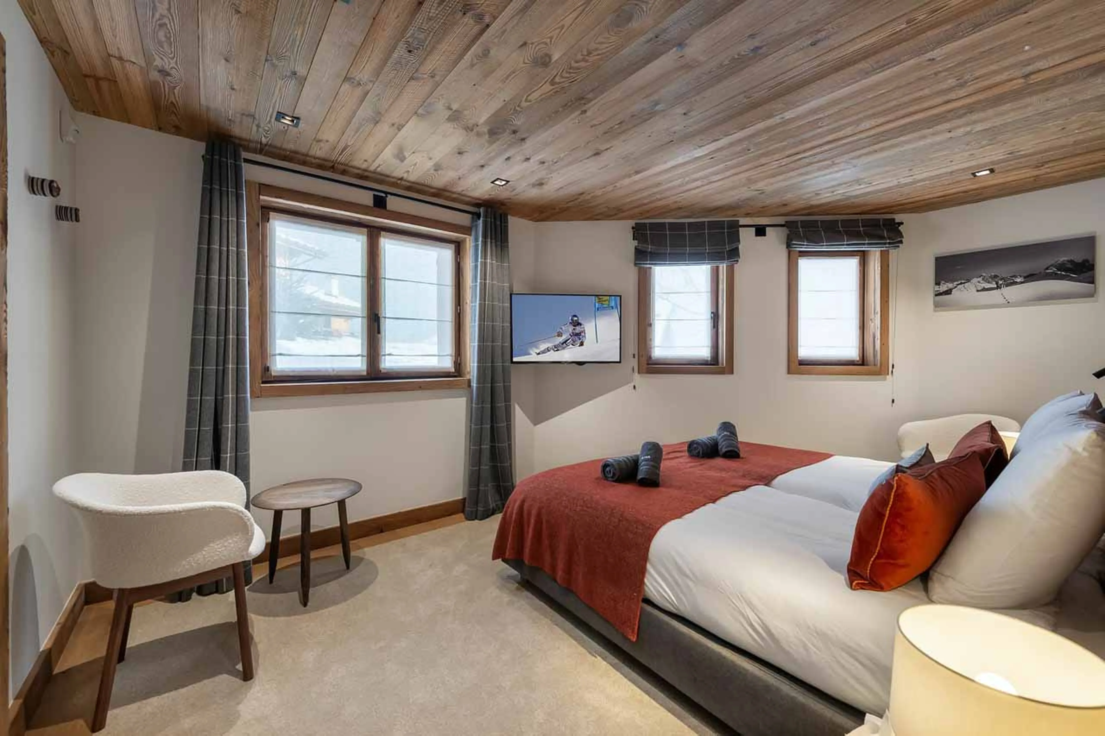 Bedroom five at Chalet San Pietro in Courchevel 1850