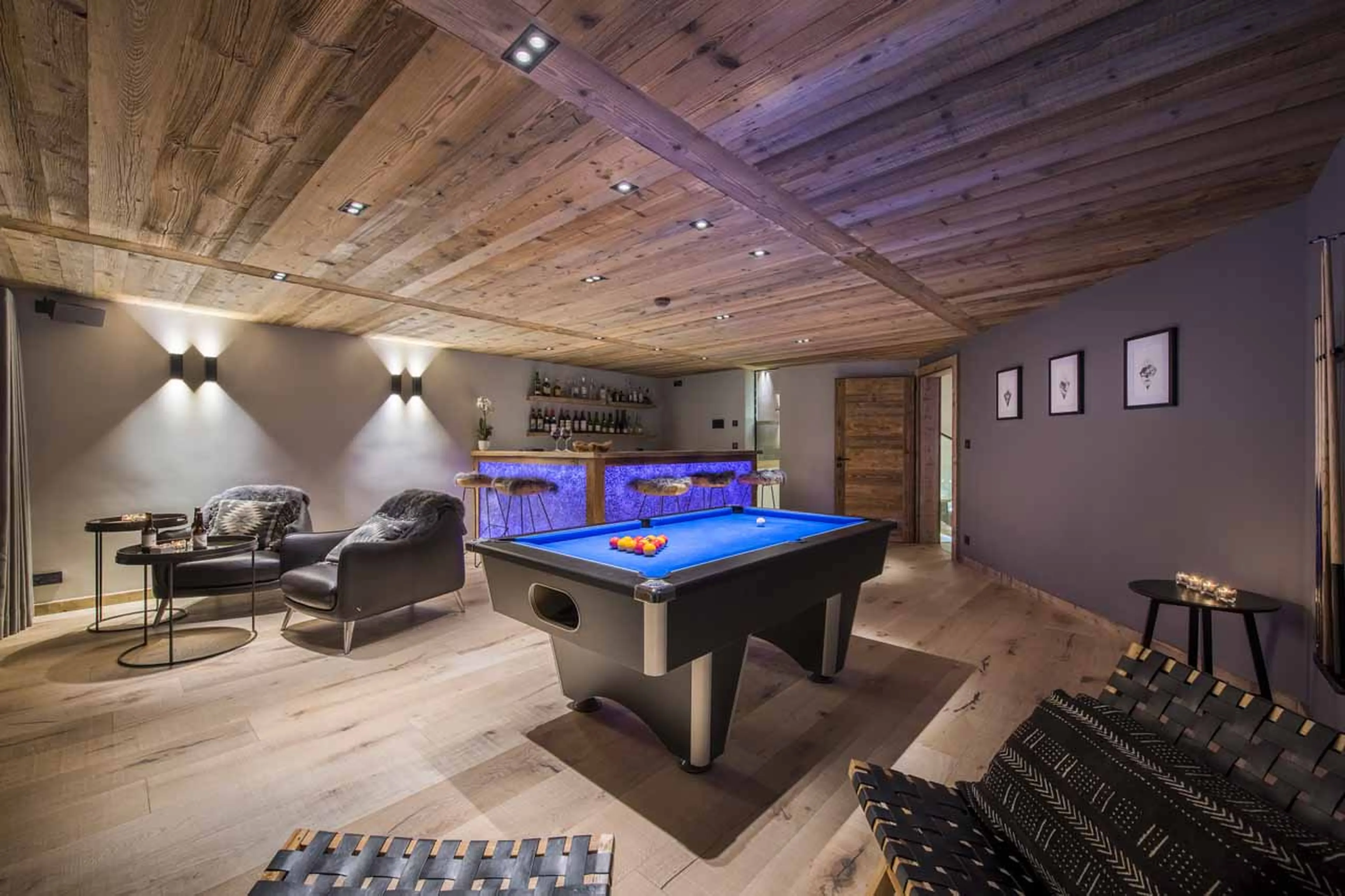Pool table at the Sapphire Estate in Morzine