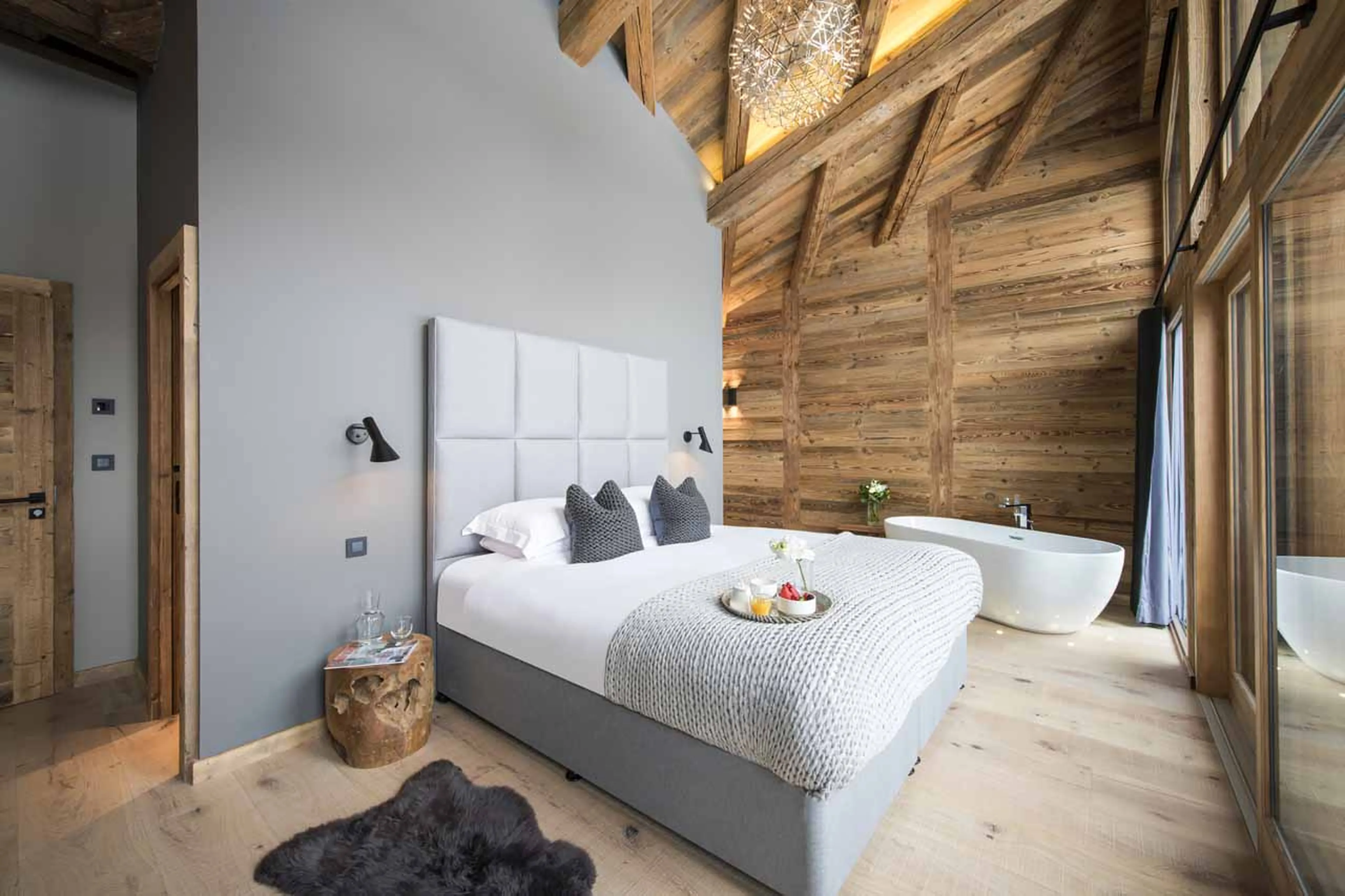 Bedroom one at the Sapphire Estate in Morzine
