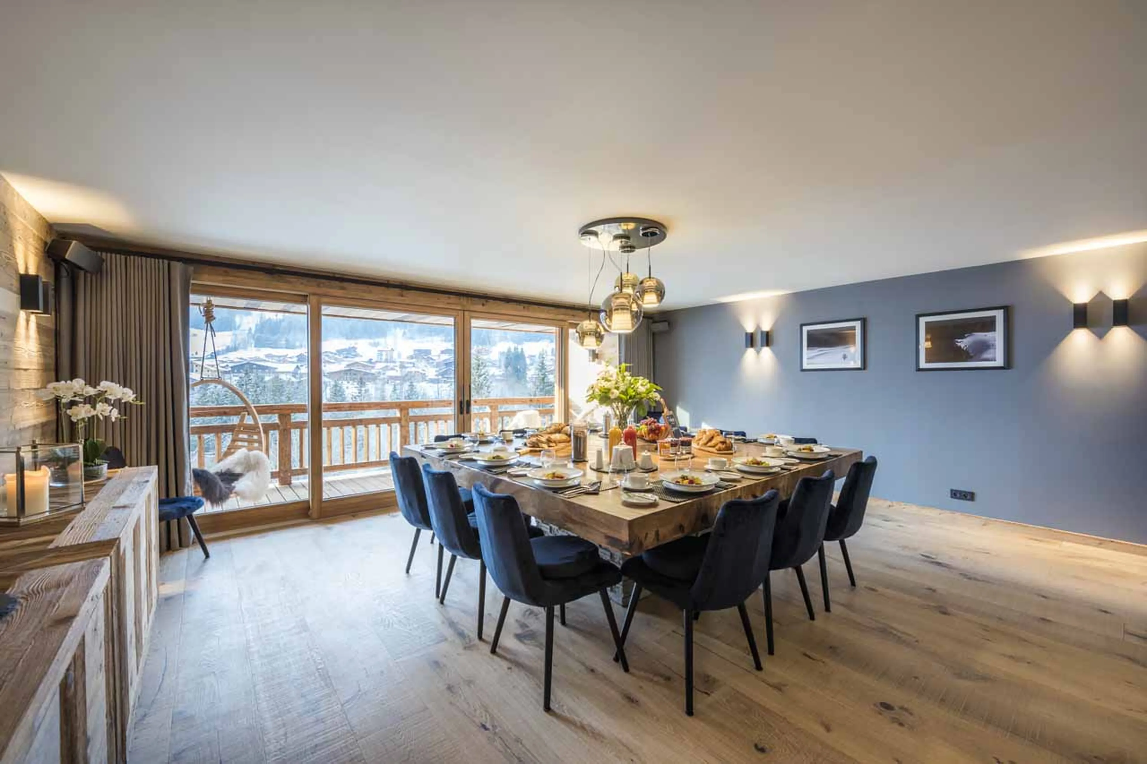 Dining room at the Sapphire Estate in Morzine
