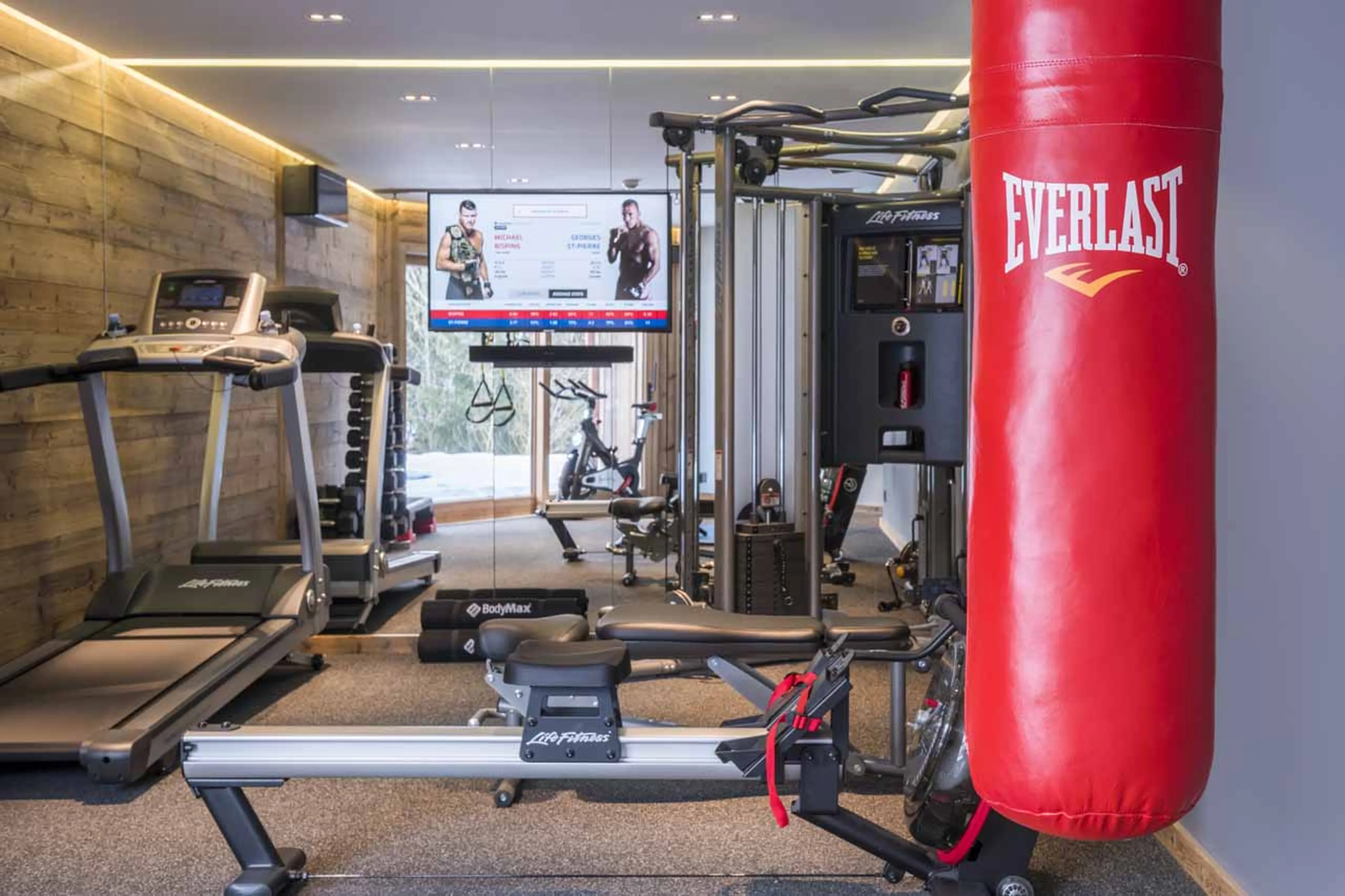 Fitness studio at Chalet Sapphire in Morzine