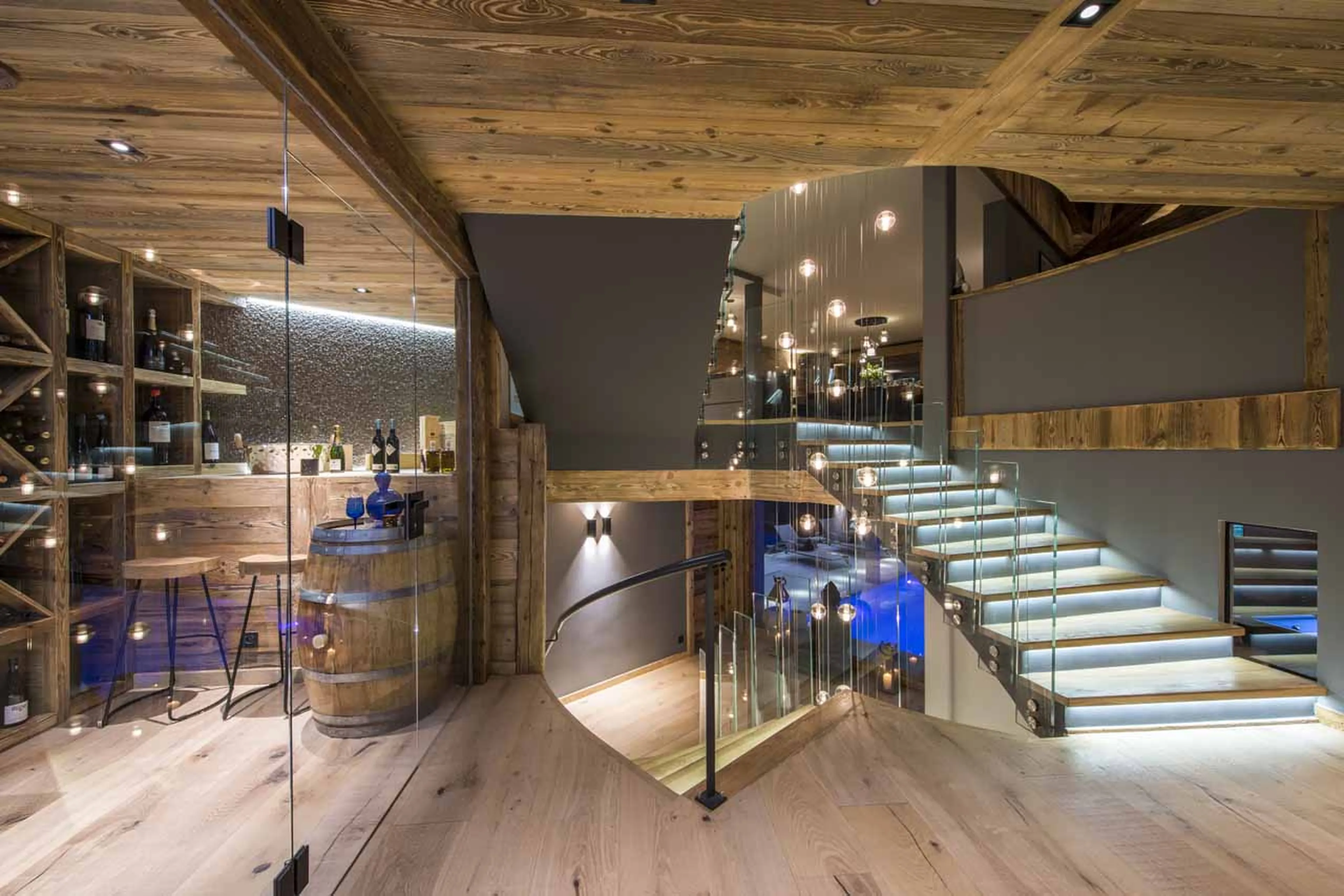 Wine cellar at Chalet Sapphire in Morzine