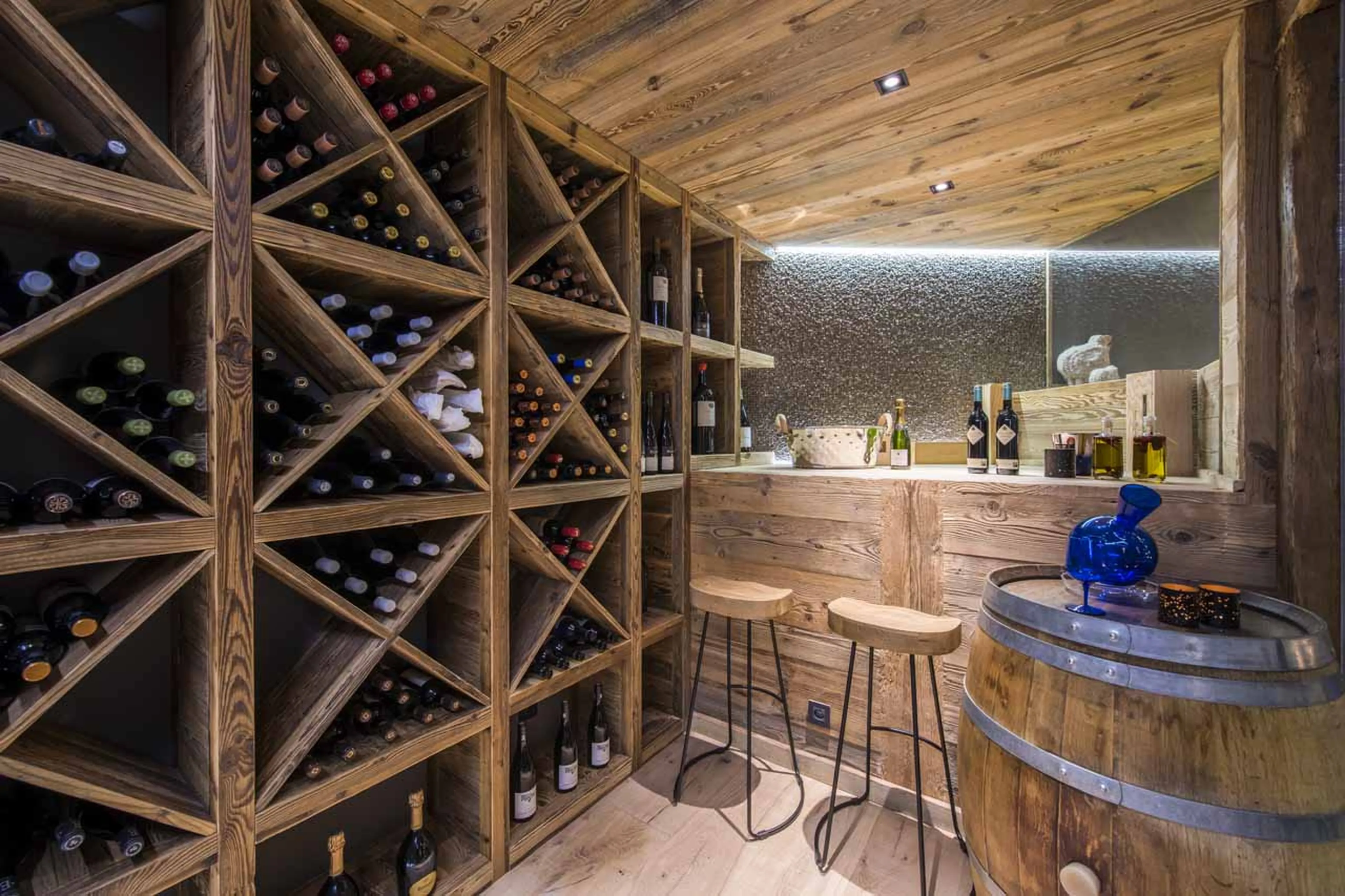 Wine collection at Chalet Sapphire in Morzine