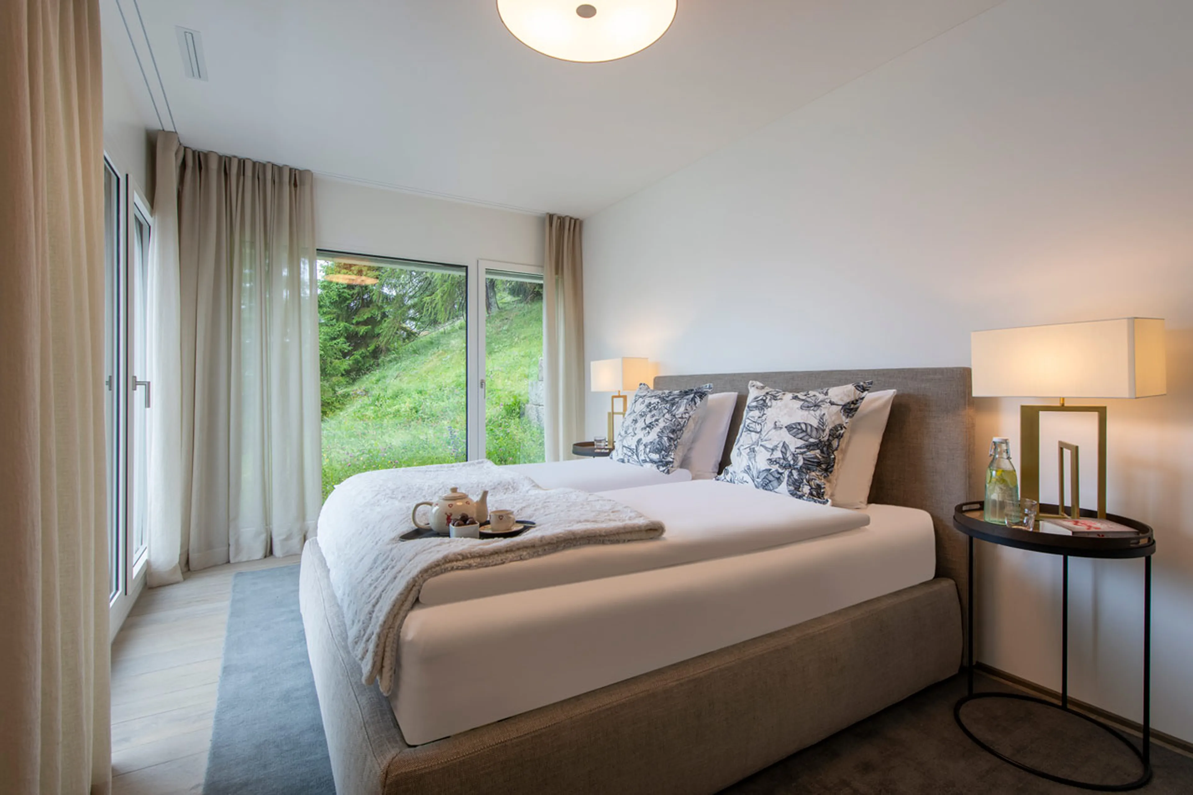 Bedroom three at Chalet Seehorn in Davos