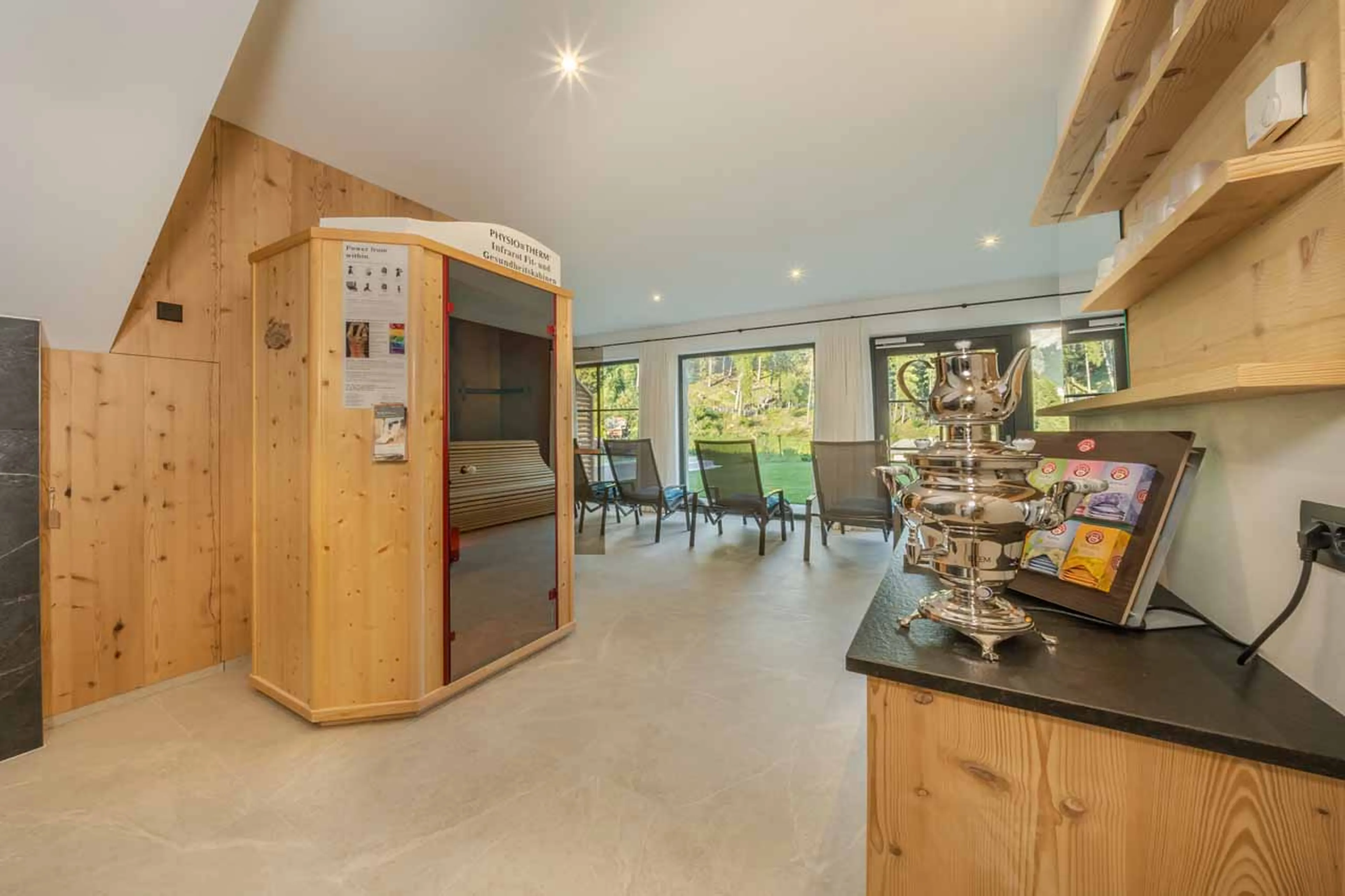Private spa area at Chalet Sellaronda in Val Gardena