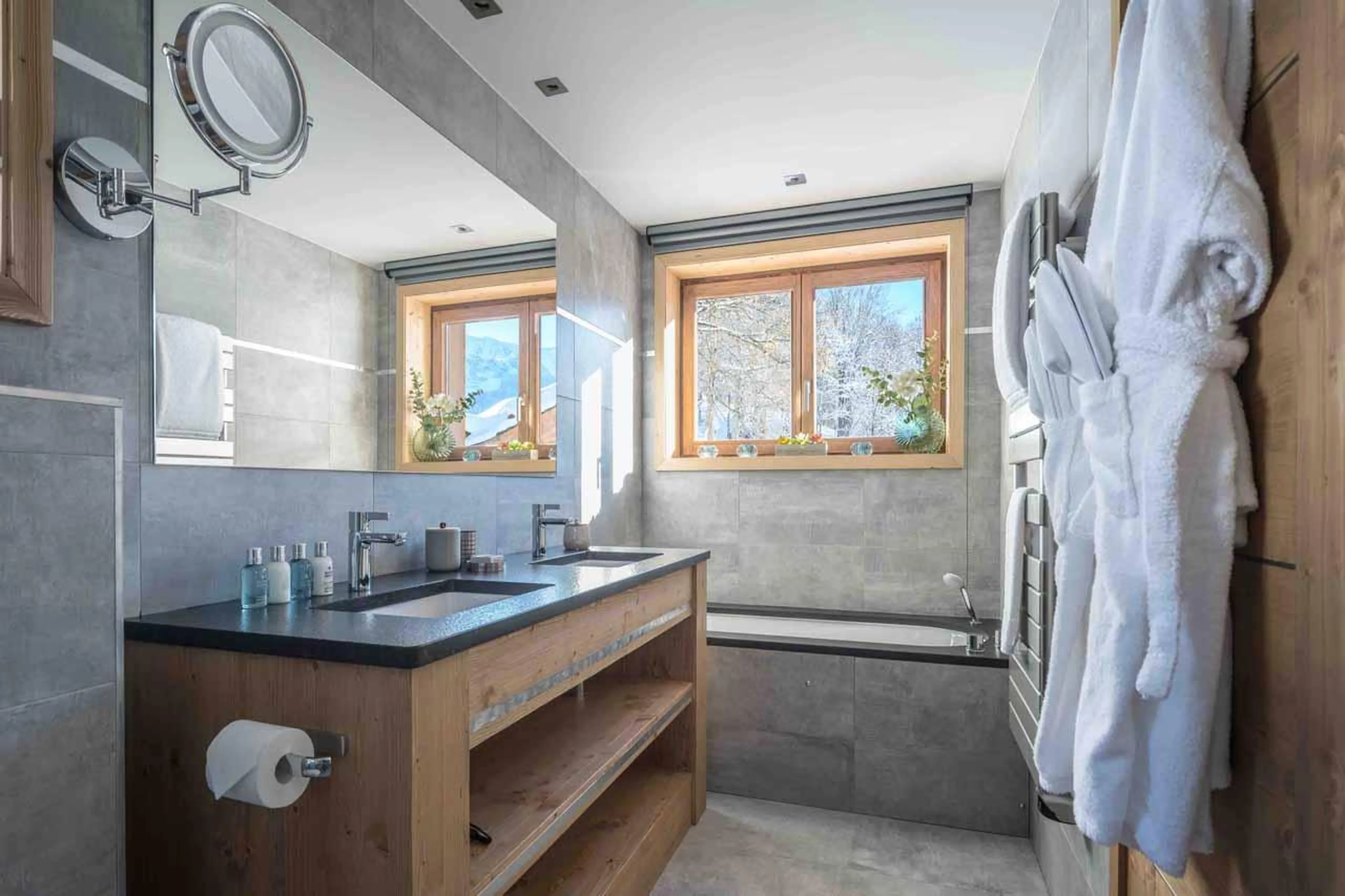 En-suite shower room in Chalet Serendipity, Meribel