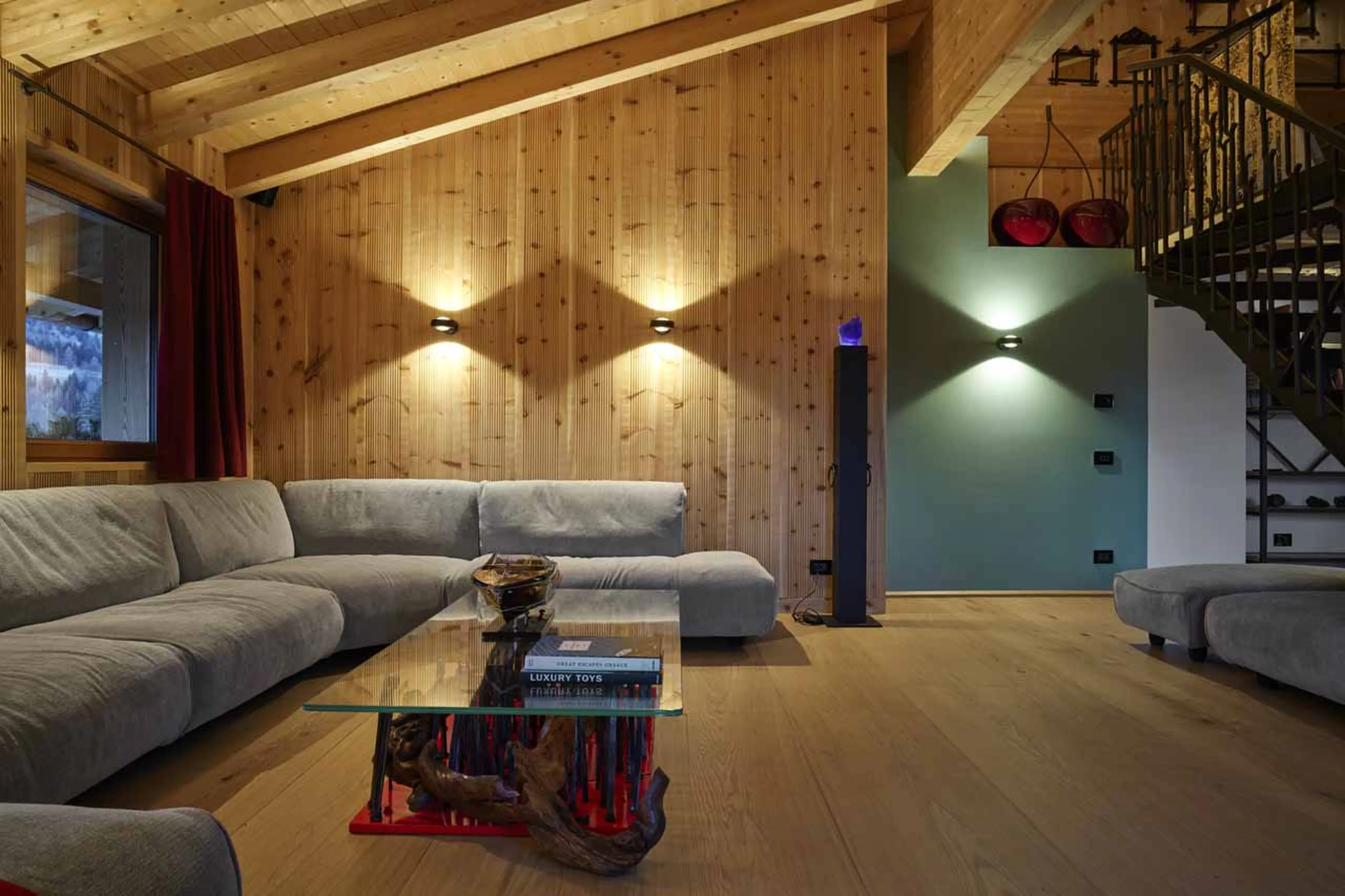 Spacious living area at Chalet Serge in Cortina