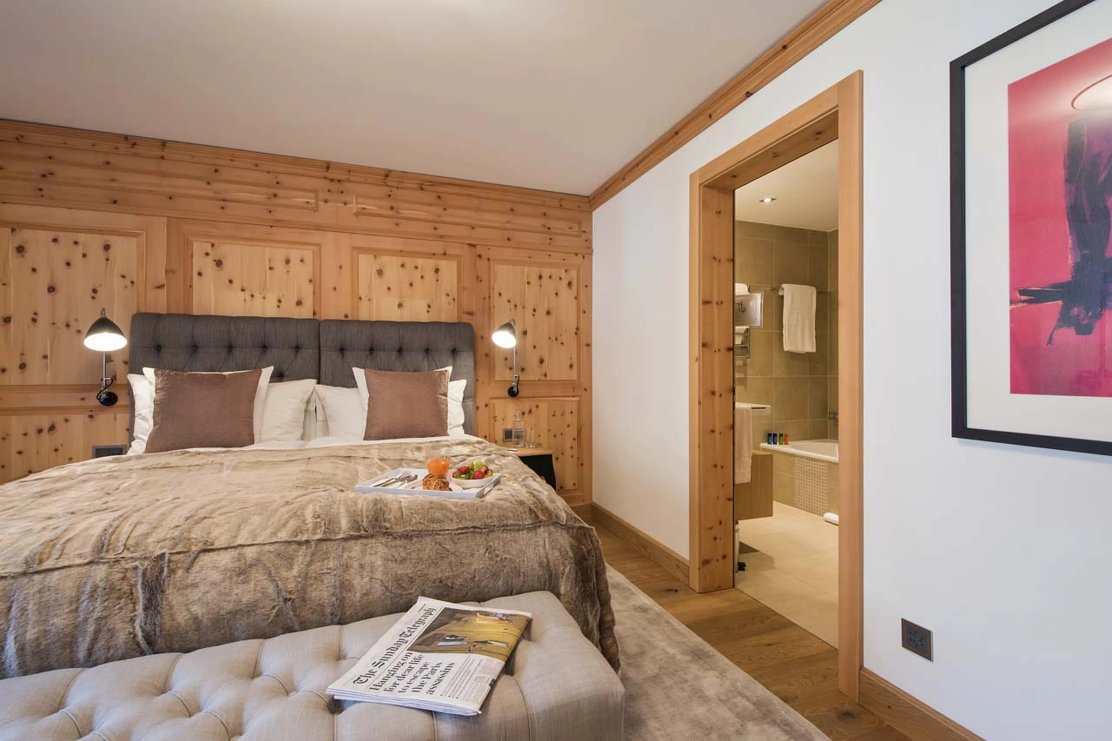 Bedroom five bathroom at Chalet Shalimar in Zermatt