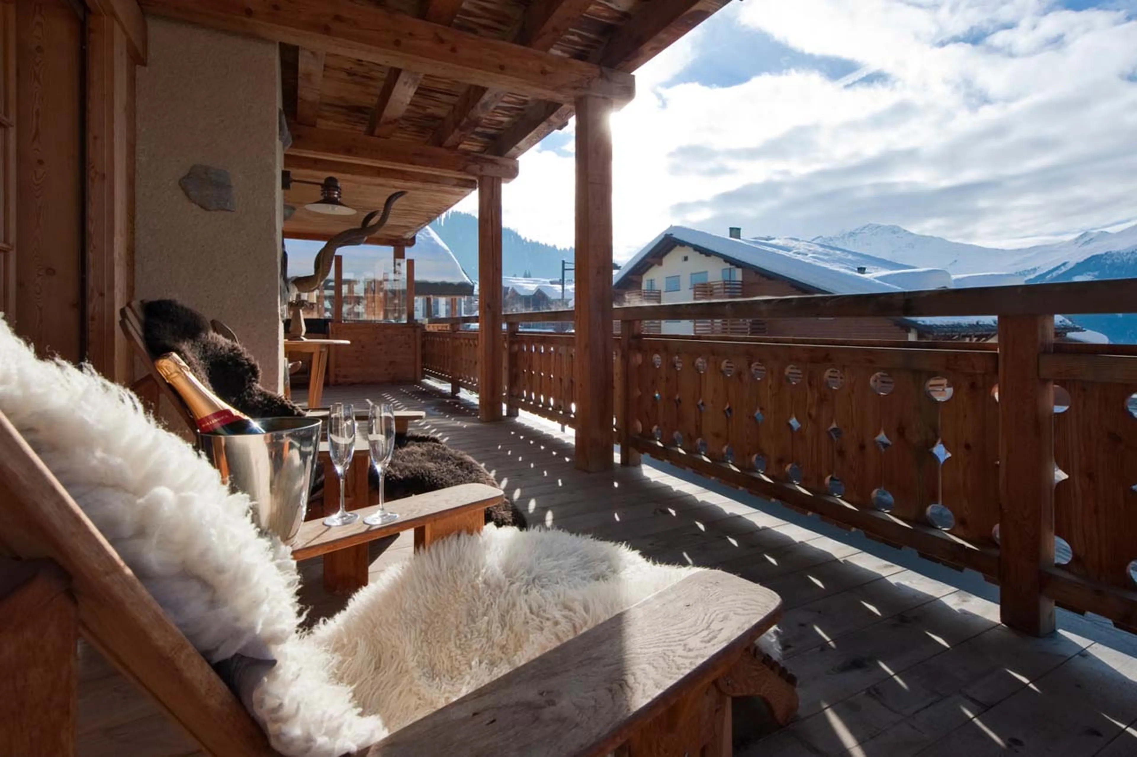 Balcony of Apartment Silver in Verbier