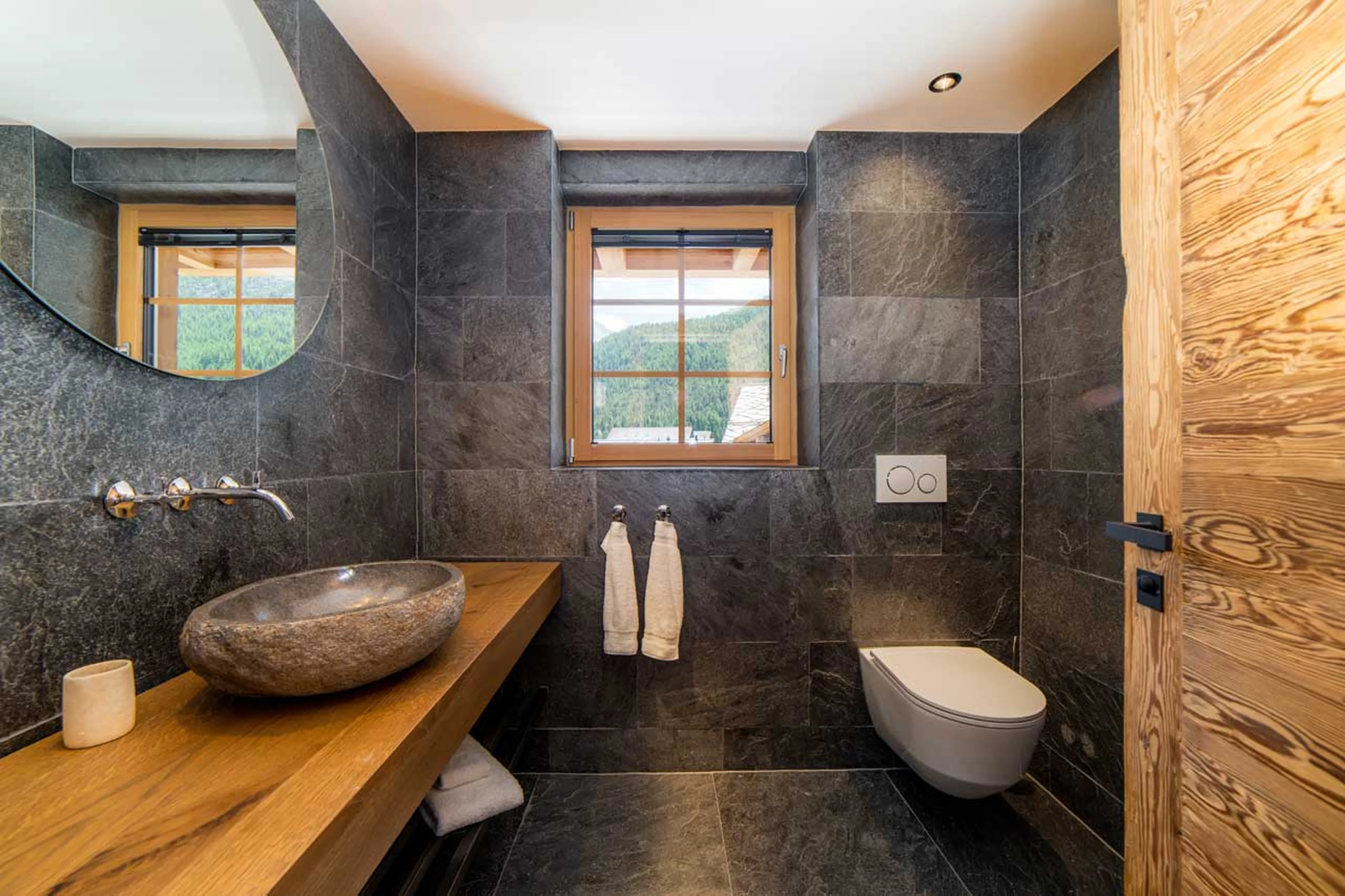 Shower room at Chalet Simon in Saas Fee