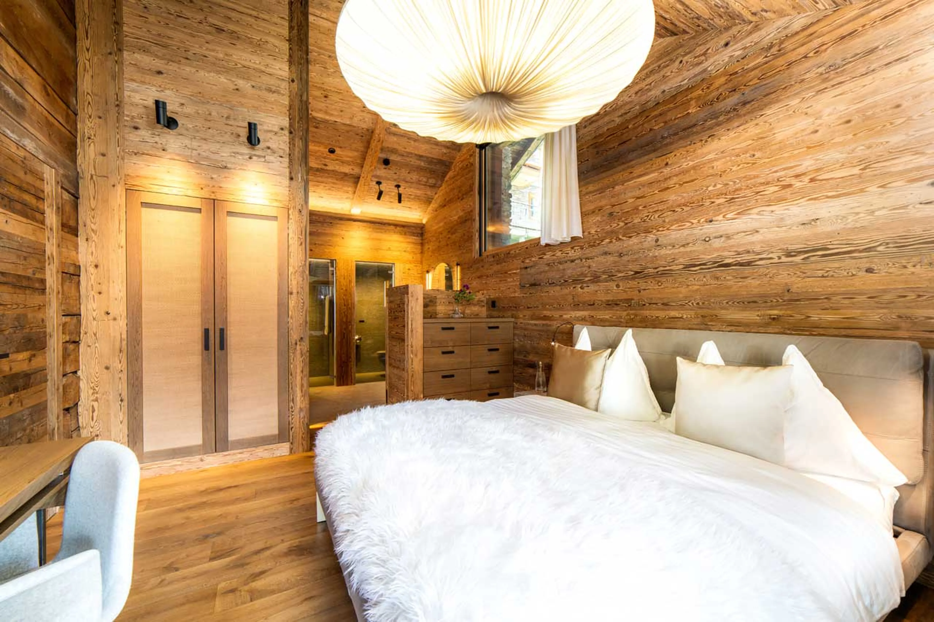 Bedroom four at Chalet Simon in Saas Fee
