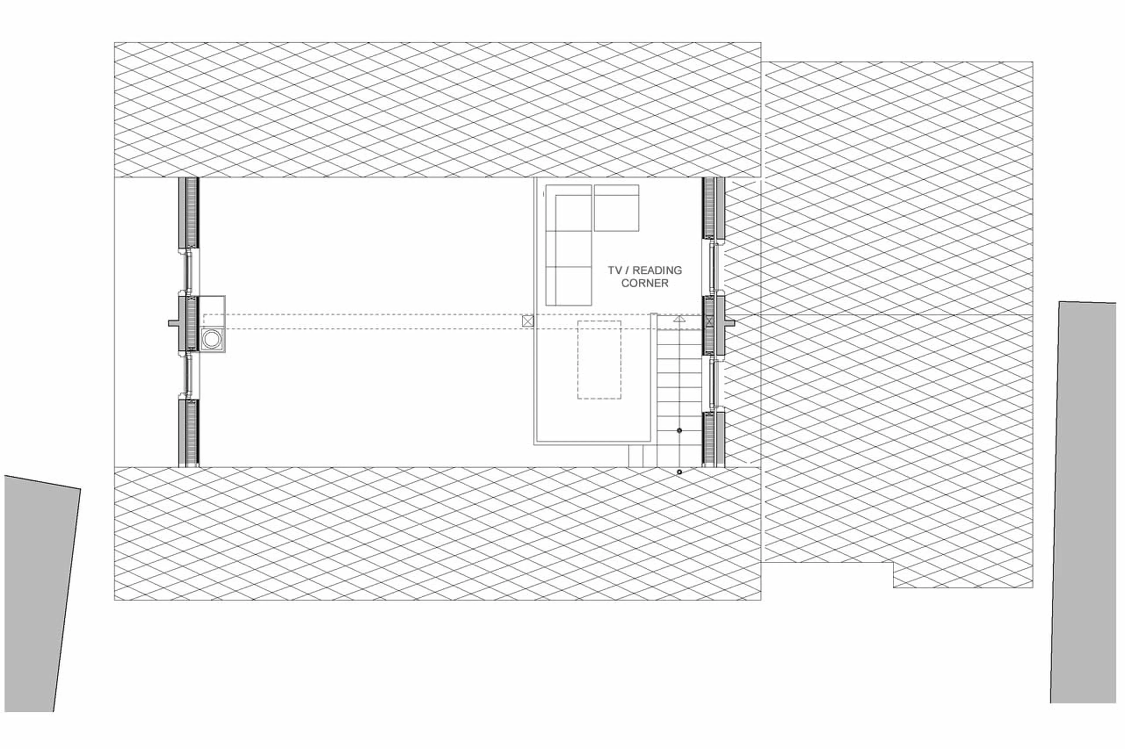 Mezzanine floor plan of Chalet Simon in Saas Fee