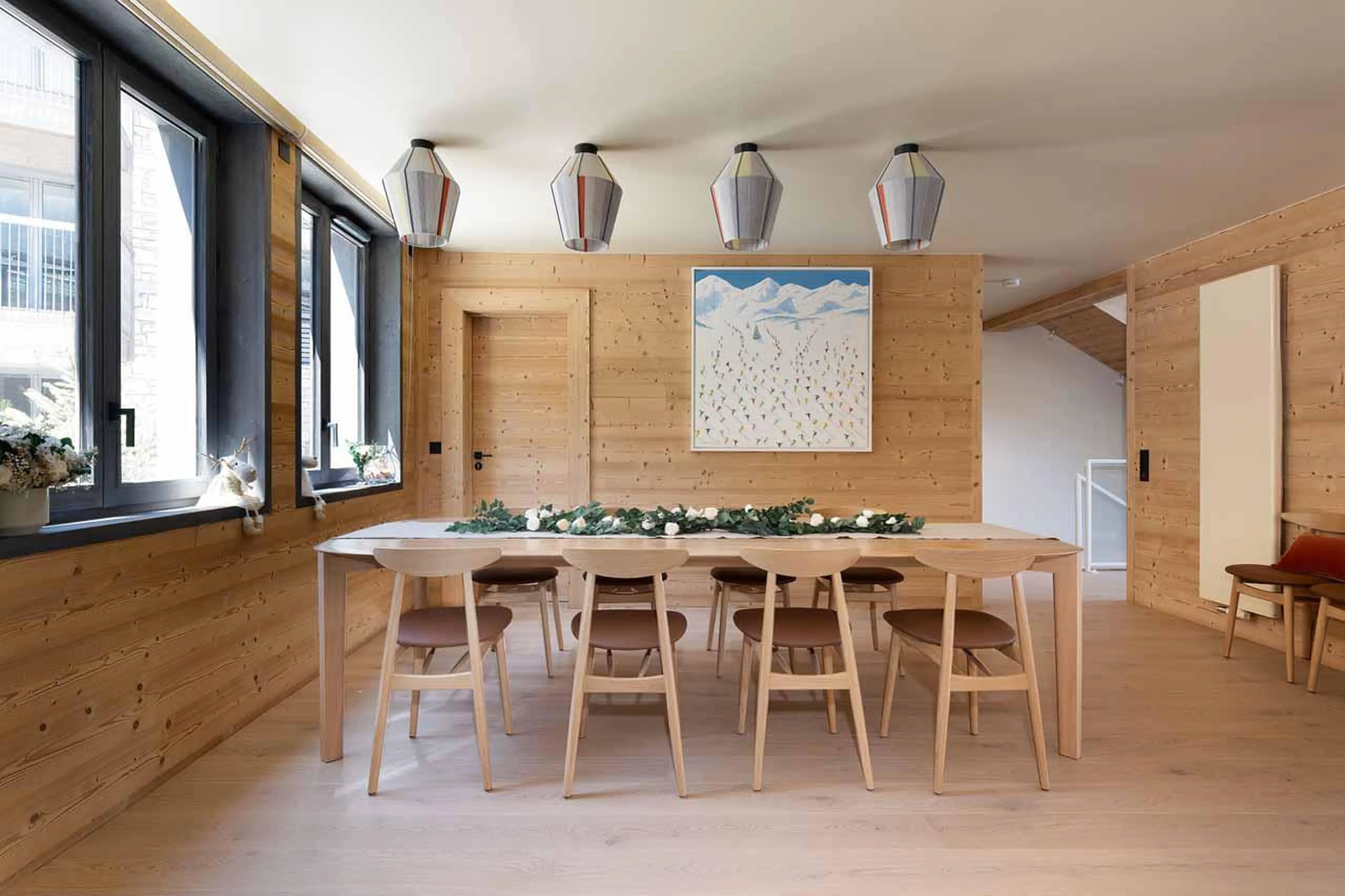 Dining area at Chalet Sira in Courchevel 1550