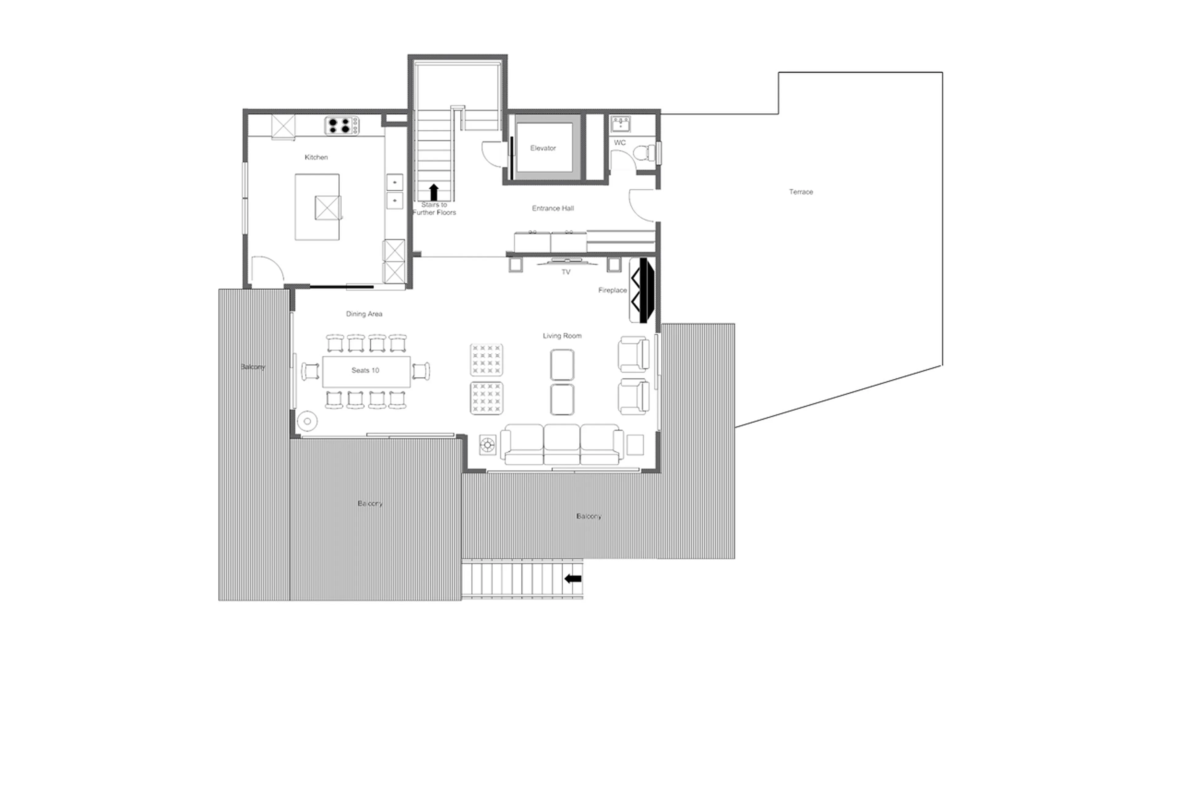 Sirocco second floor at Alpine Estate in Verbier