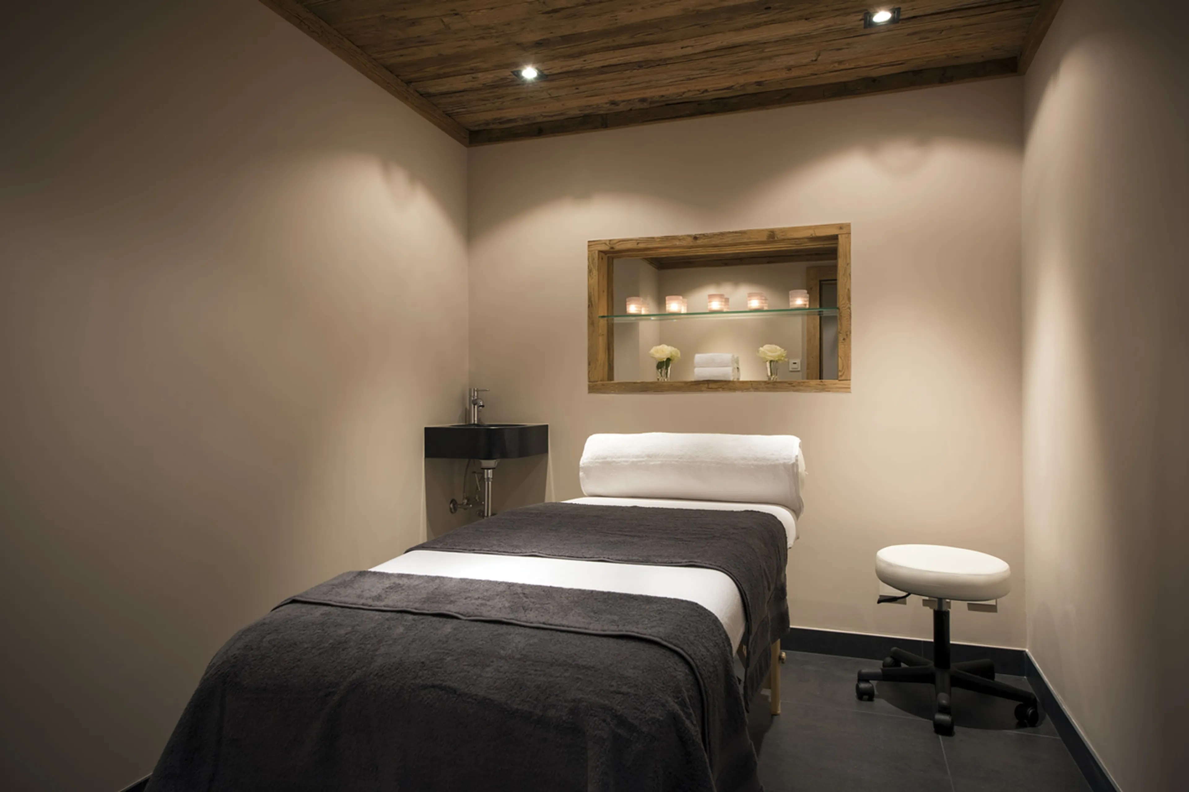 Massage room at Chalet Sirocco in Verbier