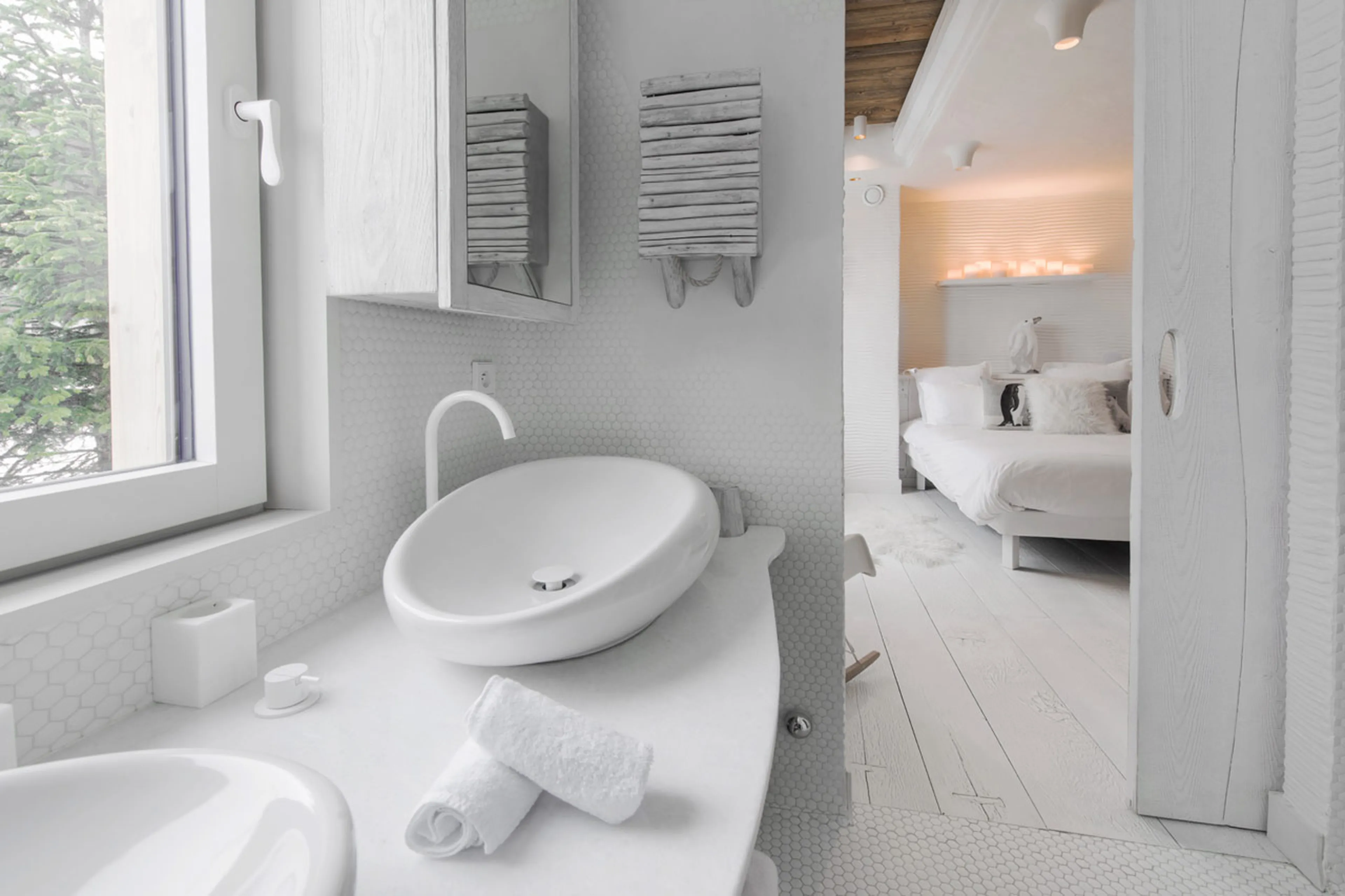 Bedroom four at Chalet Sisimiut in Courchevel 1550