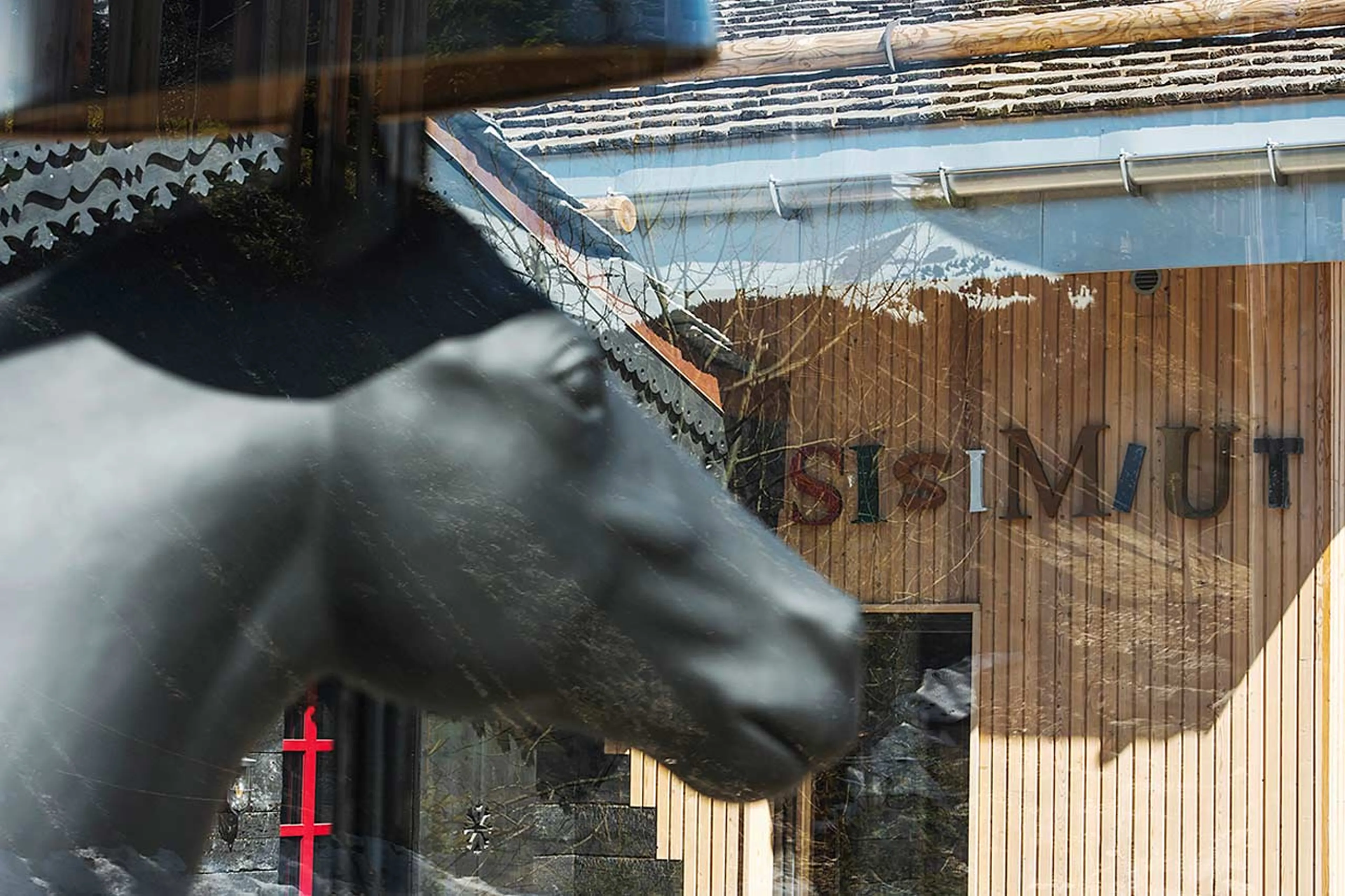 Artwork outside Chalet Sisimiut in Courchevel 1550