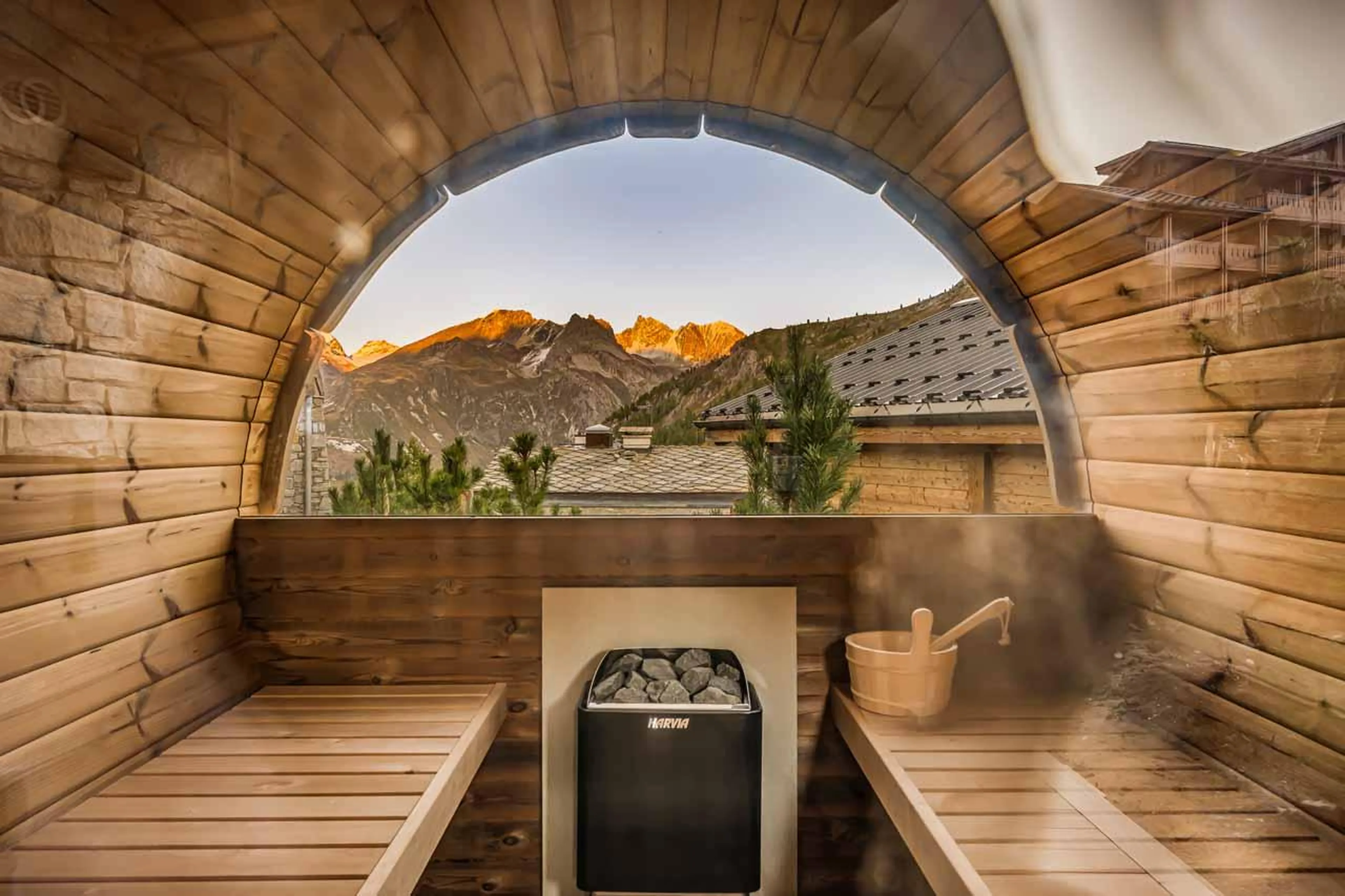 Inside of sauna in Chalet Sneg, Tignes