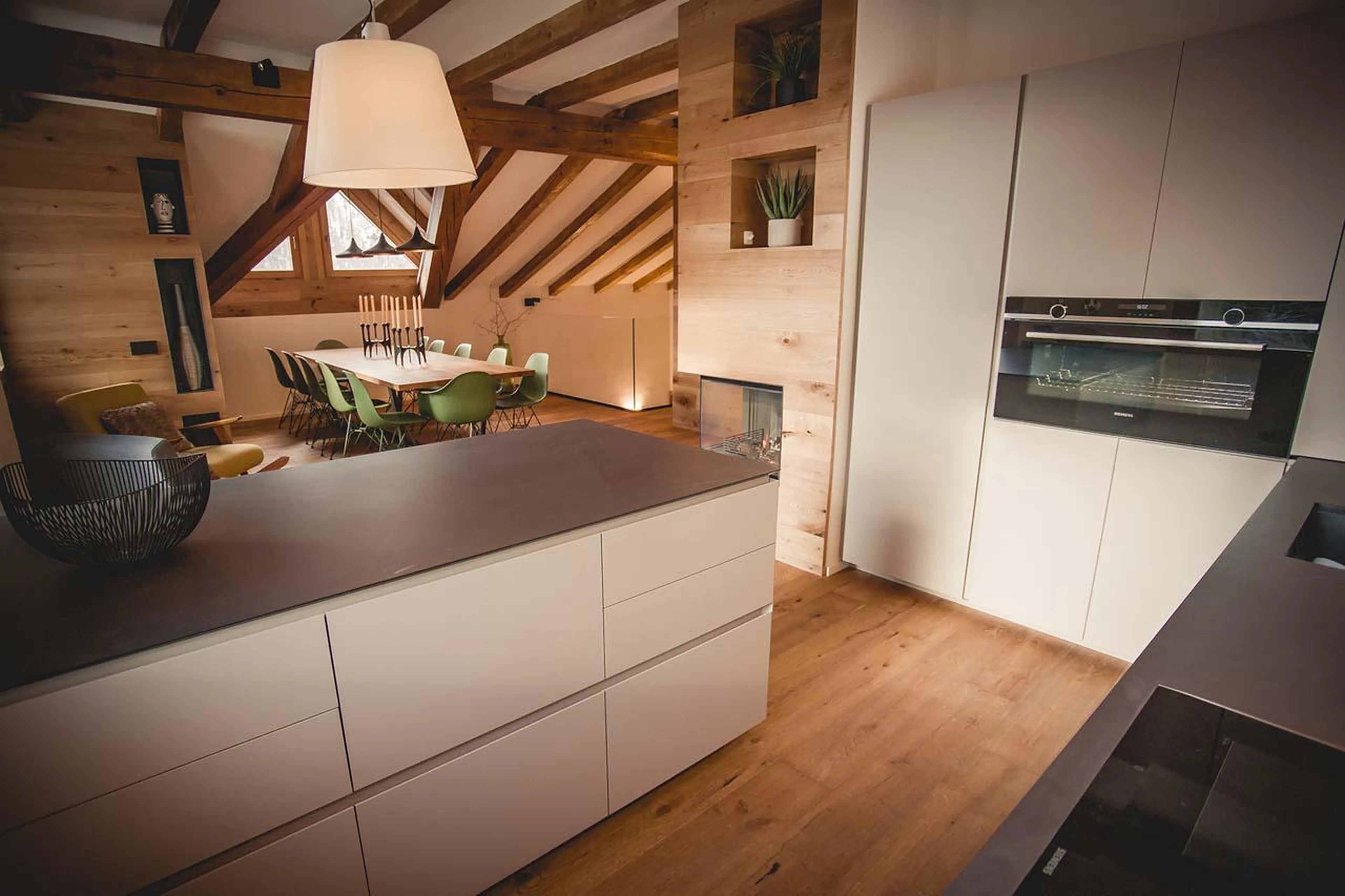 Kitchen with state of the art appliances at Chalet Snostorm in Breuil-Cervinia