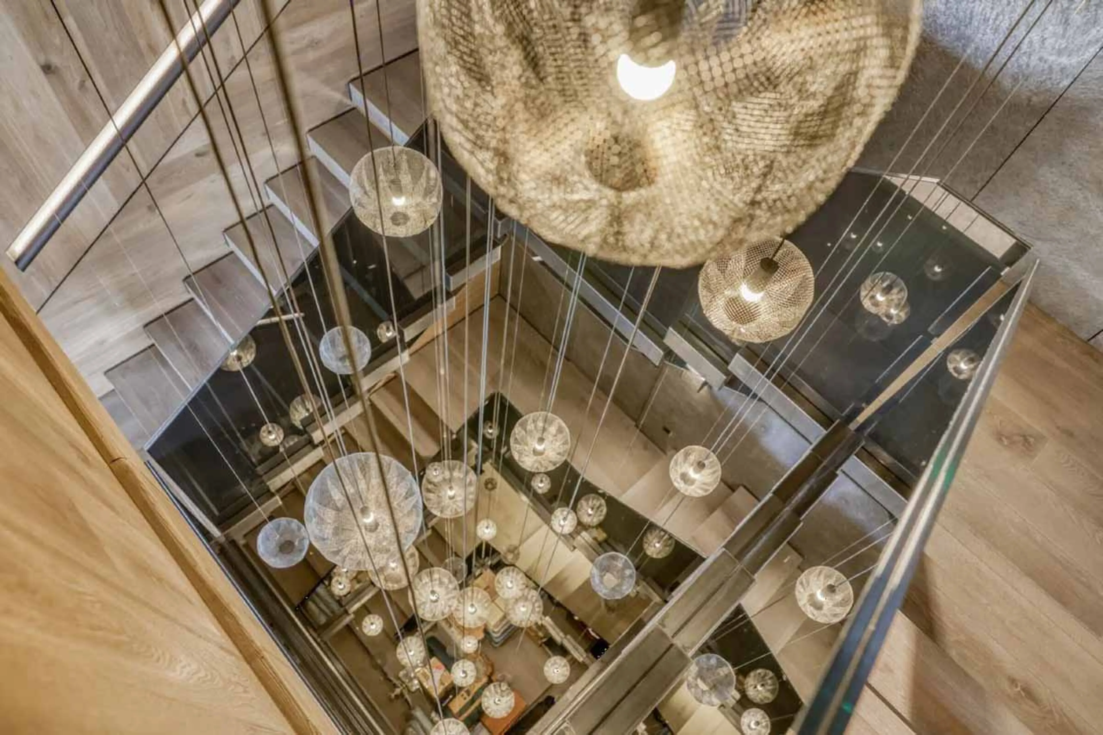 Staircase at Chalet Snowcat in Megeve