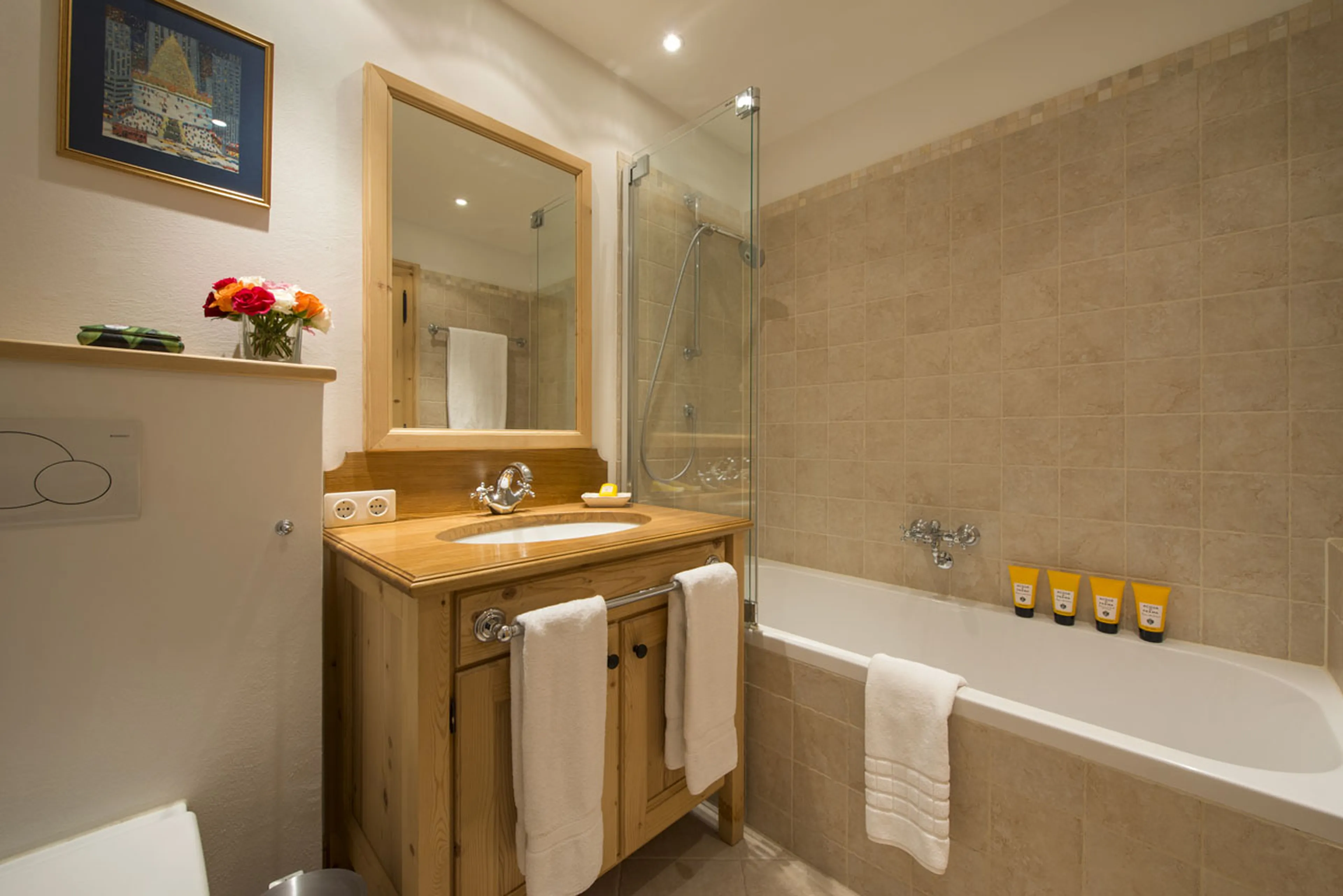 Bathroom two at Chalet Soline in St Anton