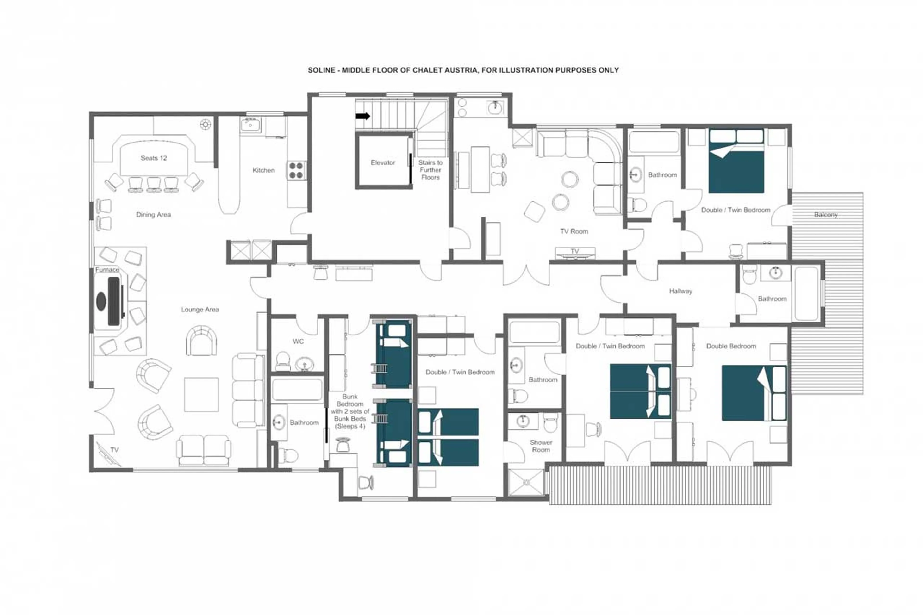 Floor plan of Chalet Soline in St Anton