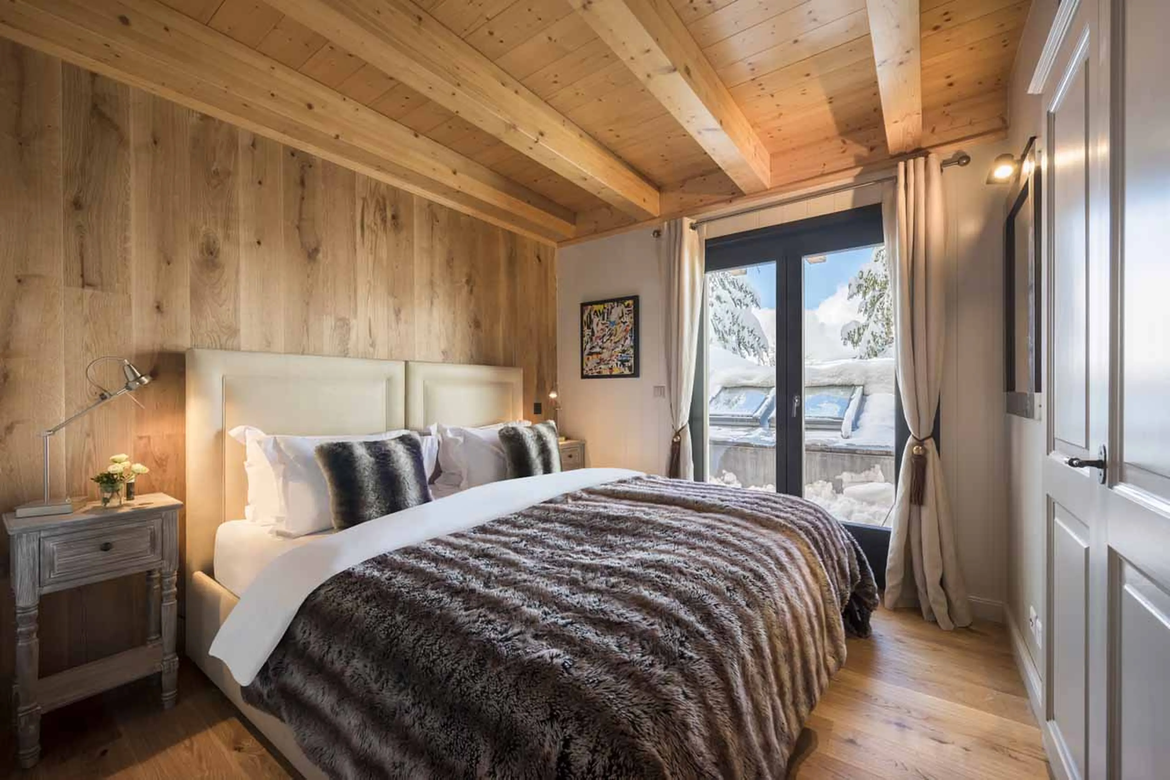 Bedroom five at Chalet Sorojasa in Verbier