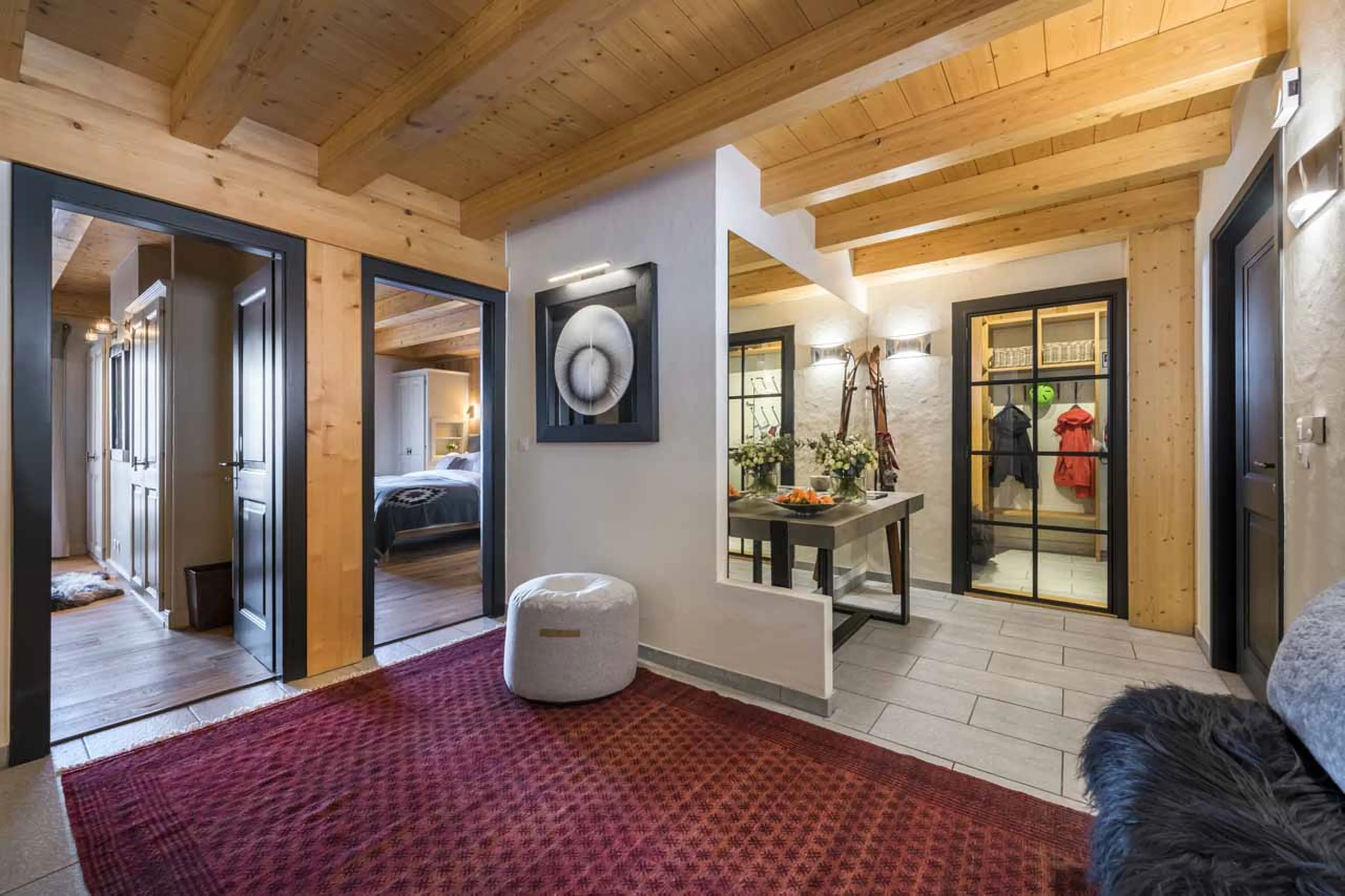 Entrance hall and landing in Chalet Sorojasa in Verbier