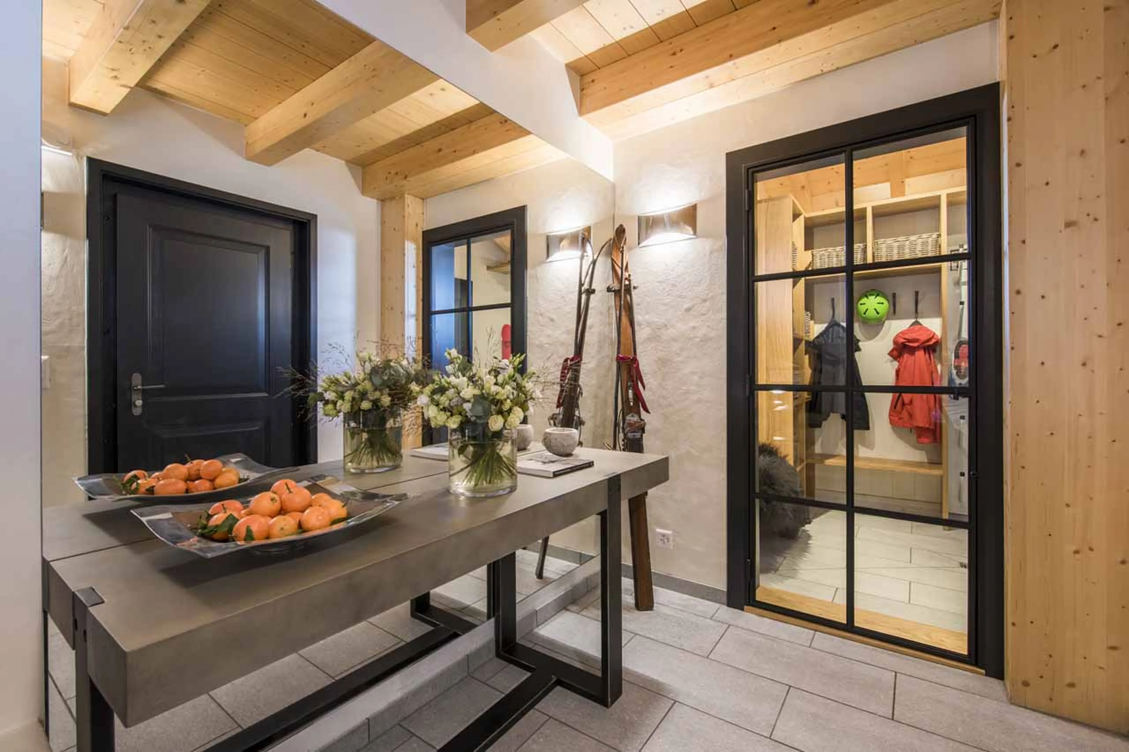 Entrance hall in Chalet Sorojasa in Verbier