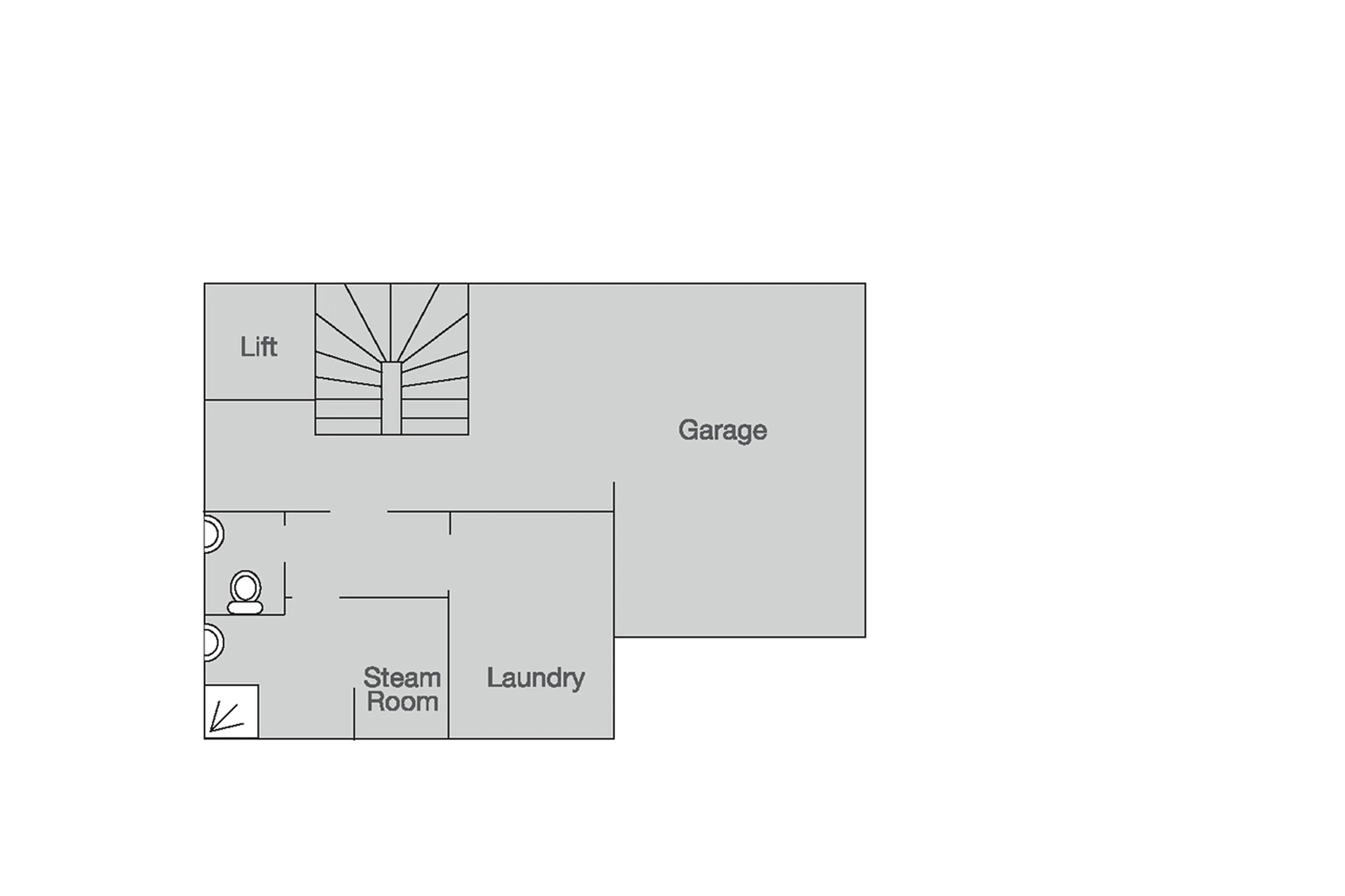 Level 2 floor plan of Chalet Sorojasa in Verbier