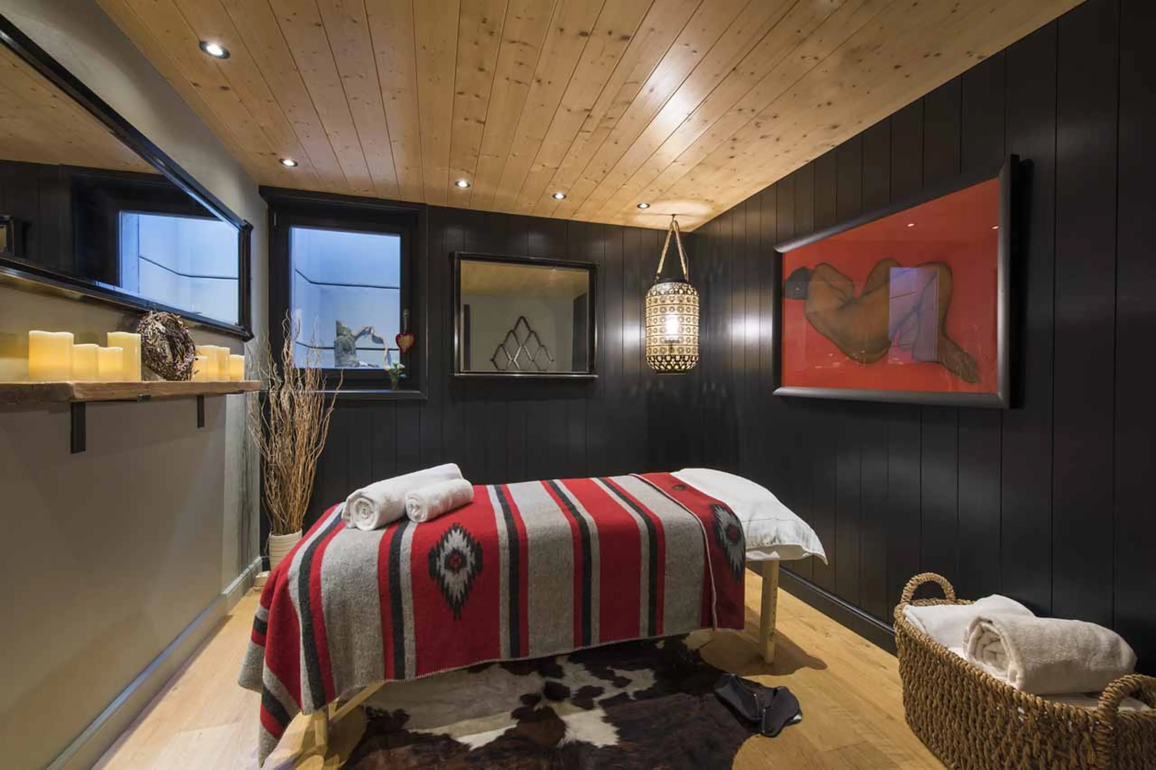 Massage room at Chalet Sorojasa in Verbier