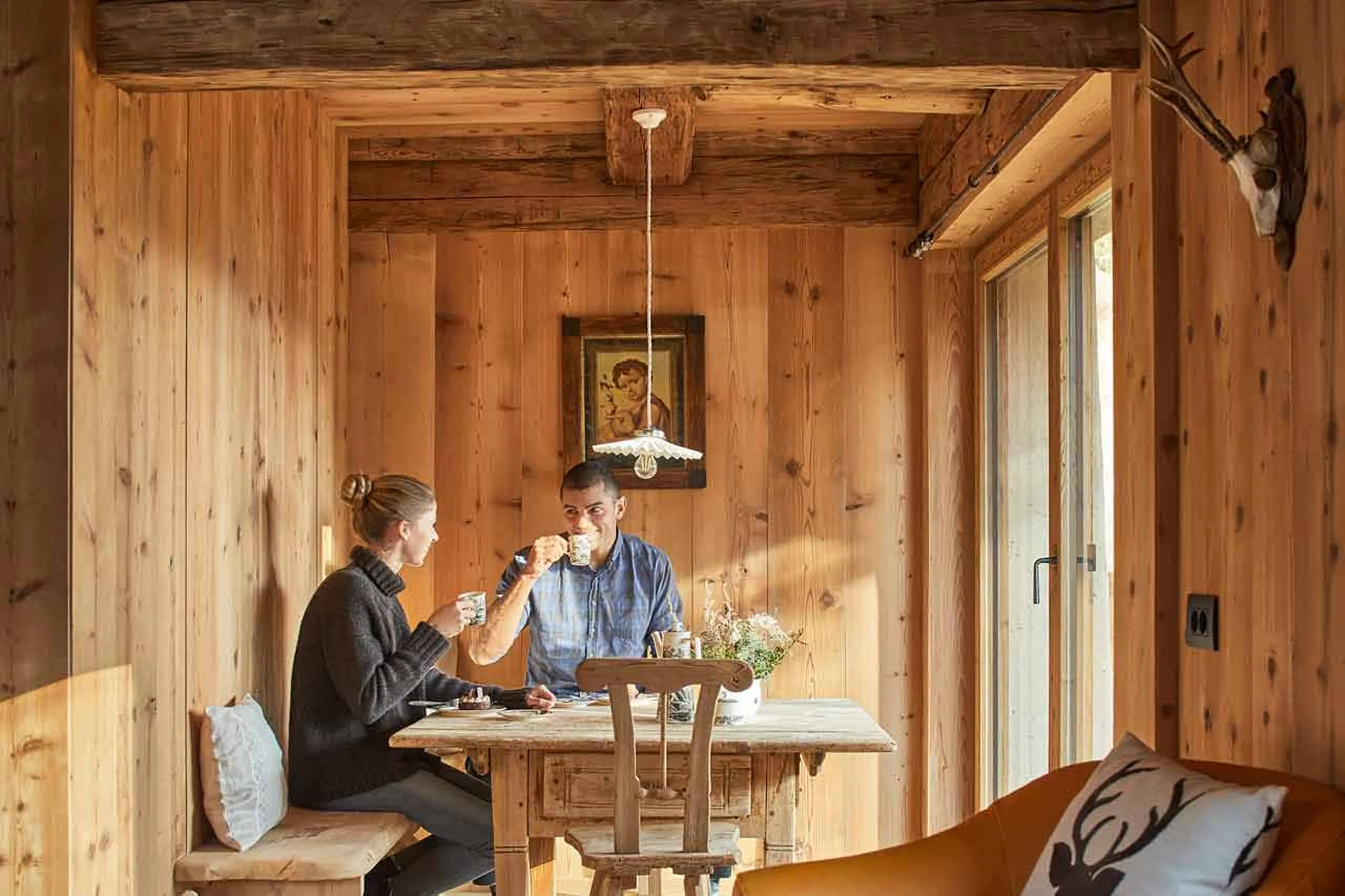 Bedroom one at Chalet Sotciastel in Alta Badia