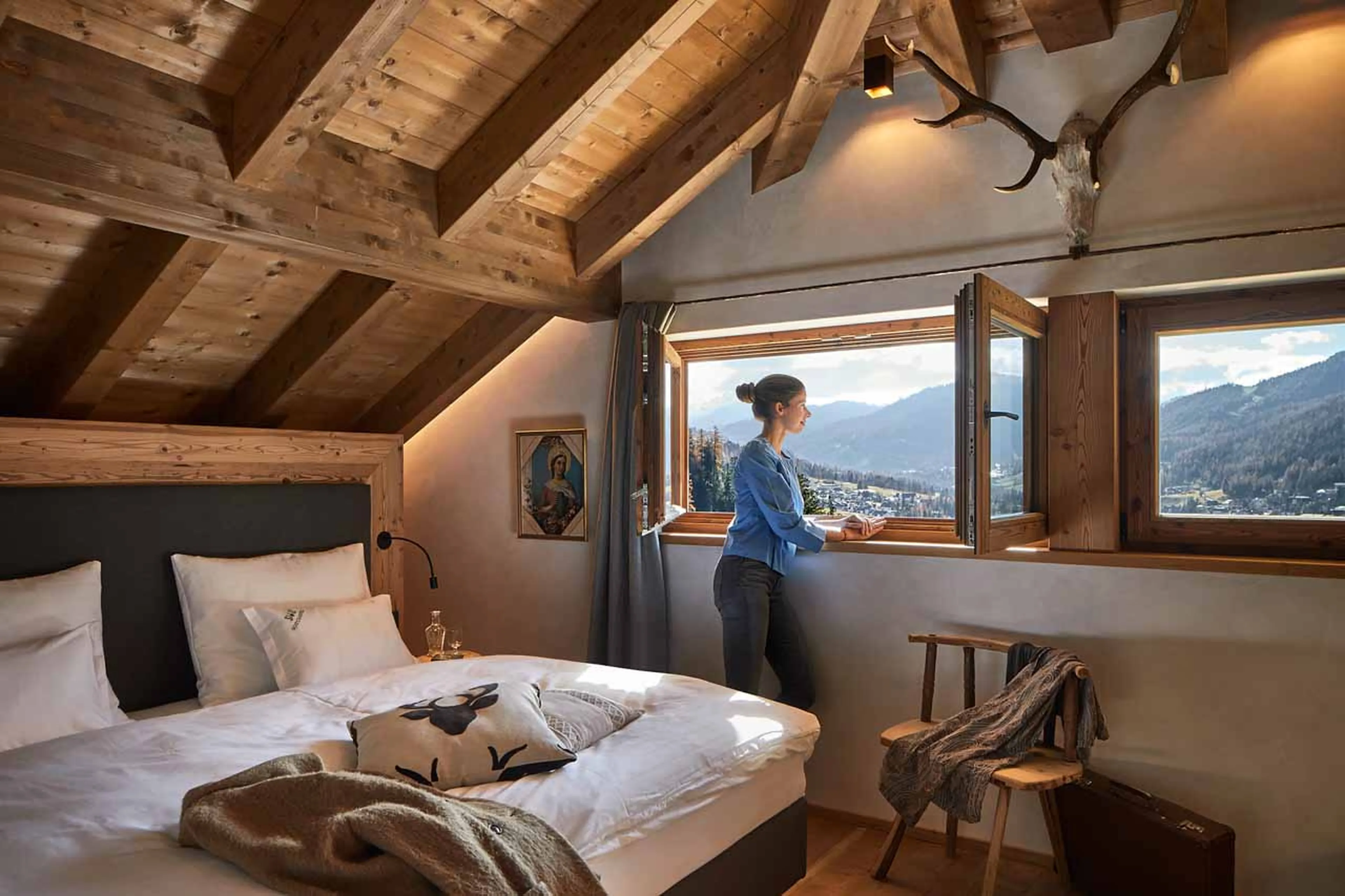 Bedroom five at Chalet Sotciastel in Alta Badia