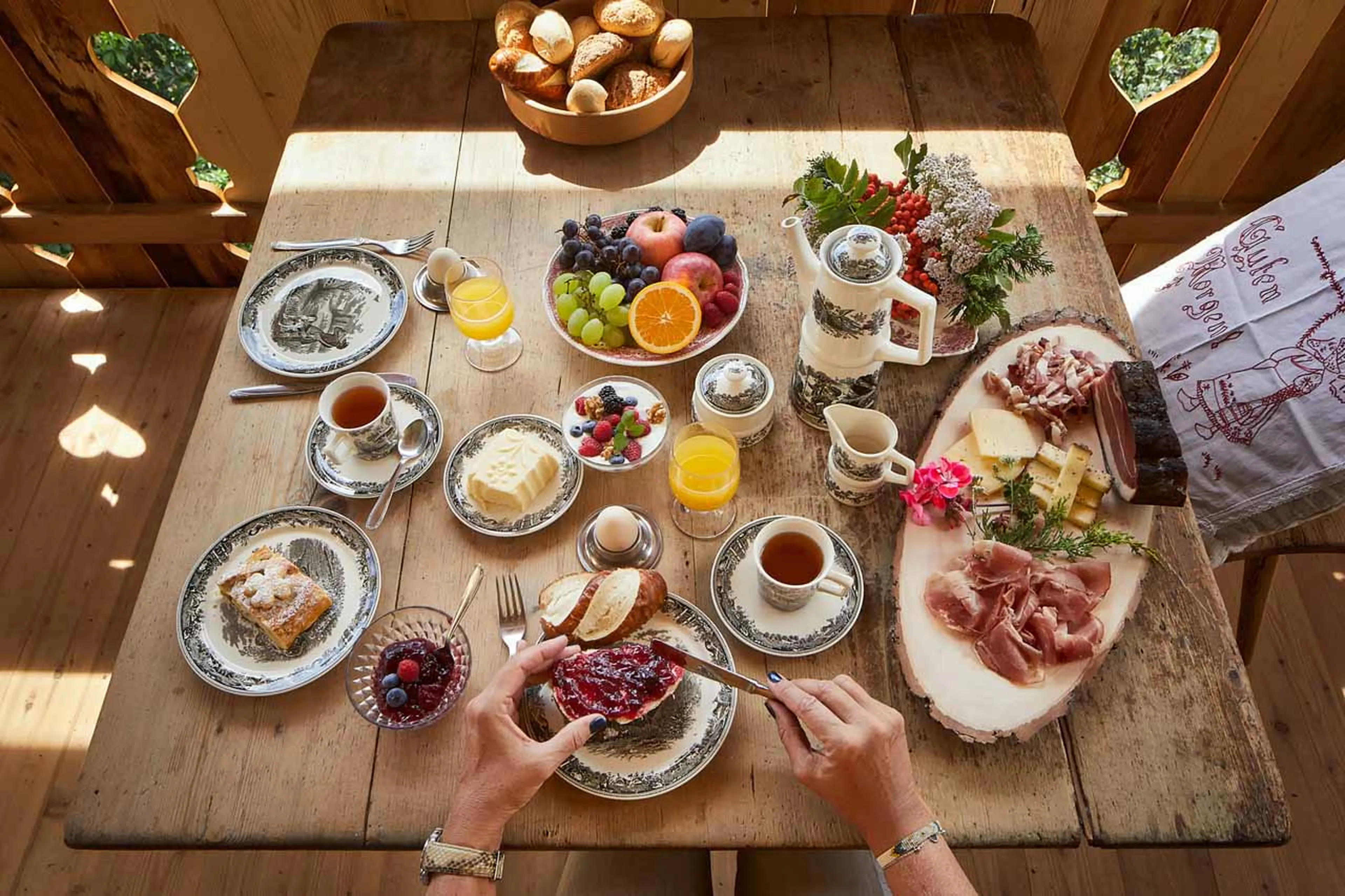 Breakfast at Chalet Sotciastel in Alta Badia