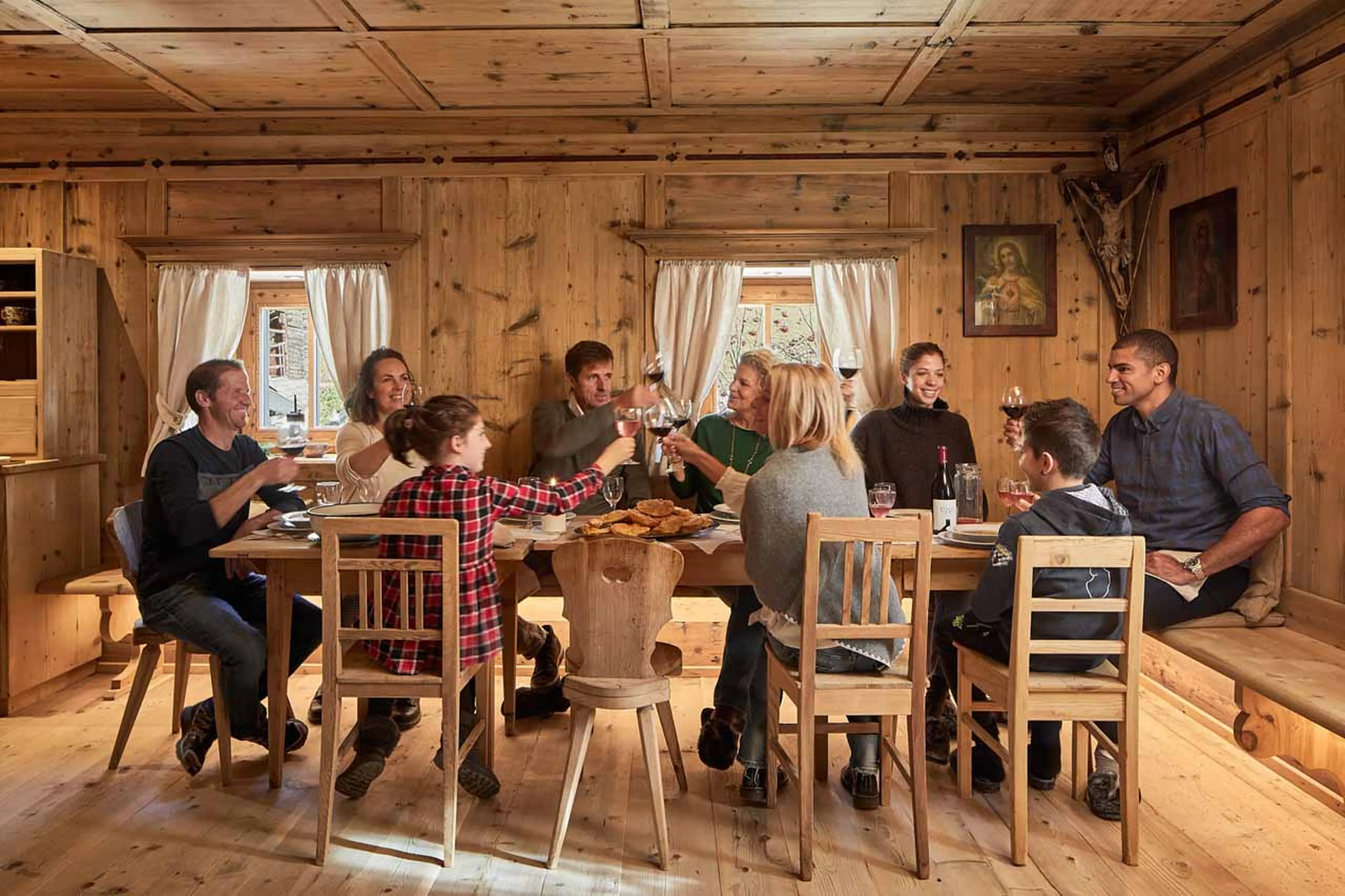 Dining room at Chalet Sotciastel in Alta Badia